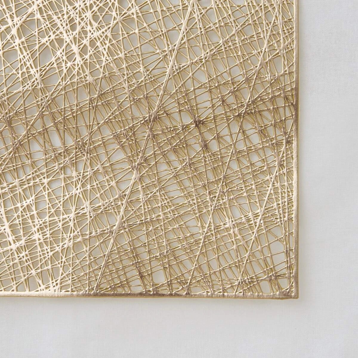 4 Gold Look Scribble Table Runner, 4 of 5