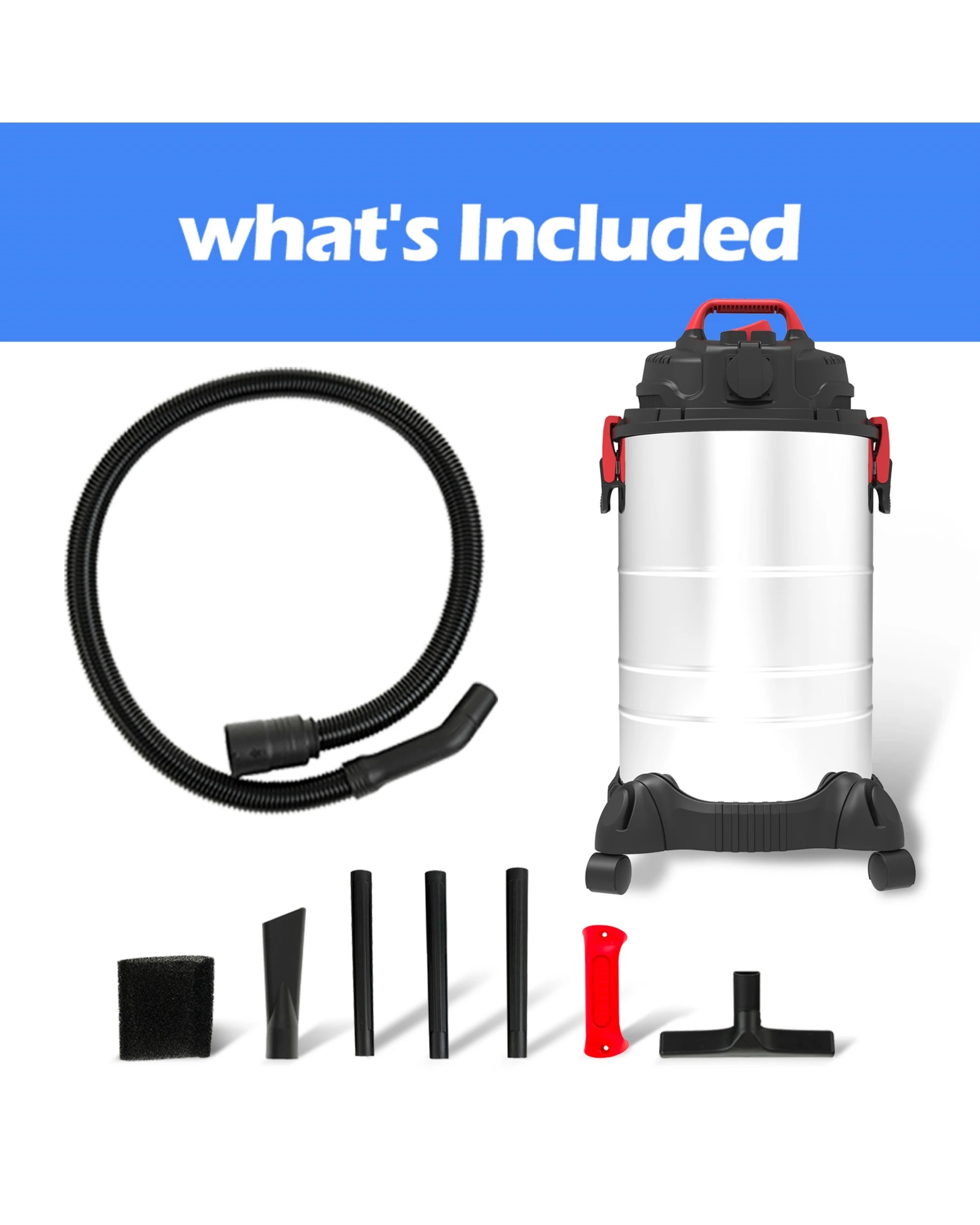 2 Advwin 4 In 1 Wet And Dry Vacuum Cleaner 30l 2000w Blower With High-energy Filter System For Pet Hair Dust Liquid, 2 of 7