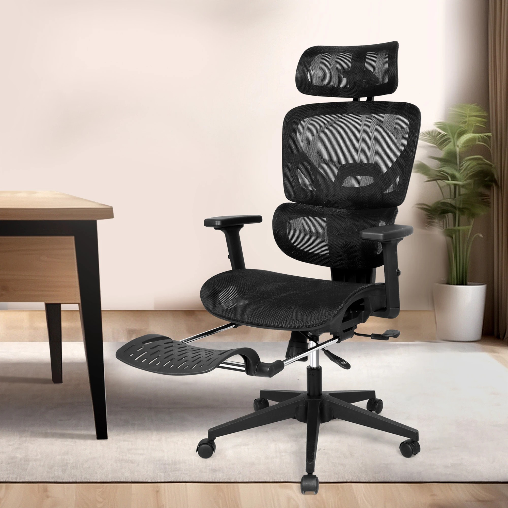 7 Levede Ergonomic Mesh Office Chair With Footrest, 7 of 7