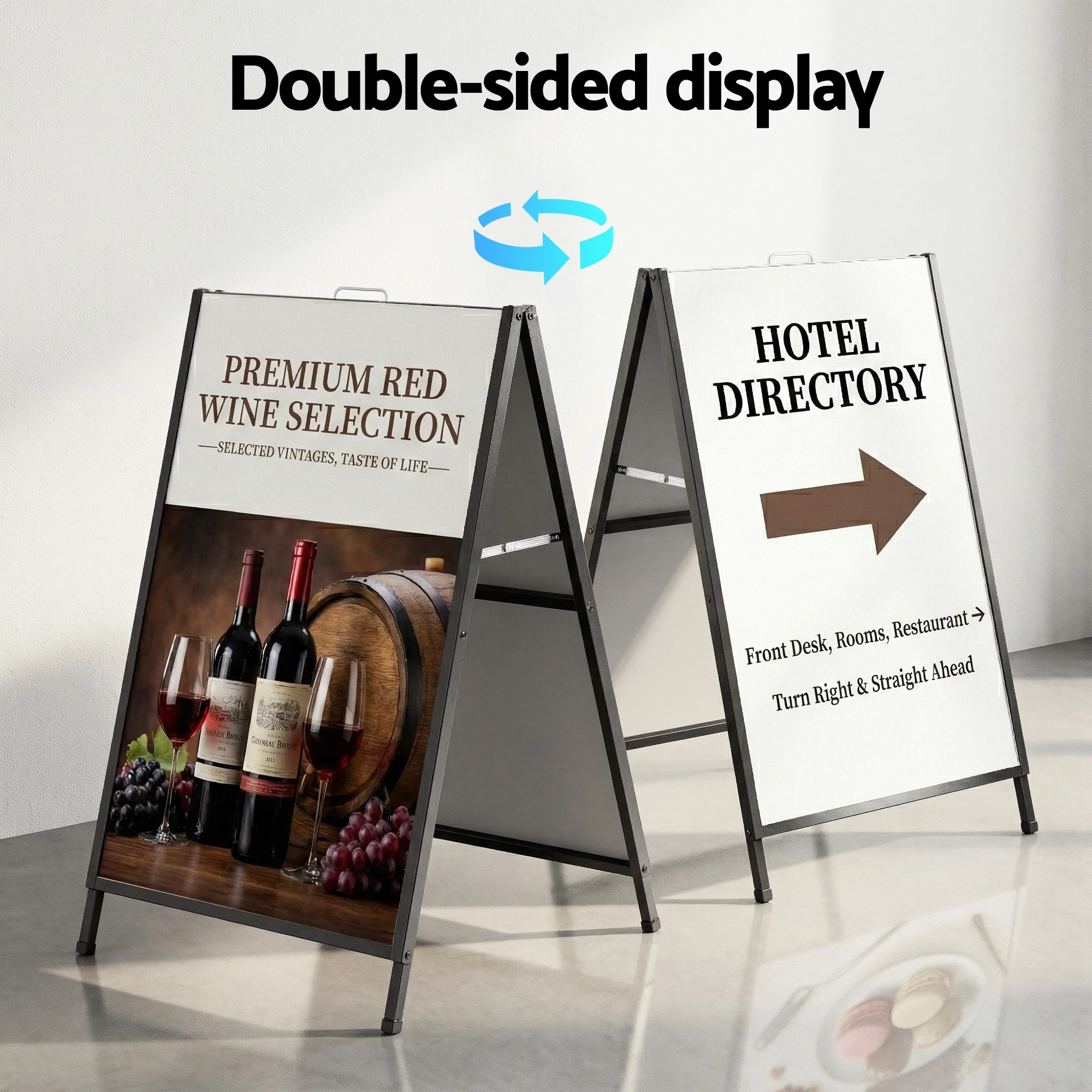 5 A1 Frame Sign Stand Double Sided Poster Display Board Outdoor Advertising 60x90cm - Black, 5 of 7