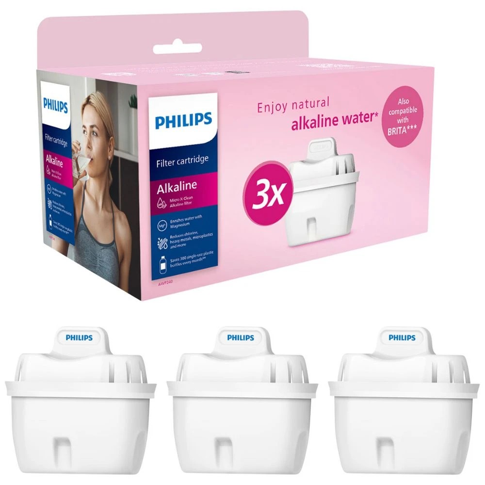 1 Philips Micro X-Clean Alkaline Filter 3 Pack, 1 of 9
