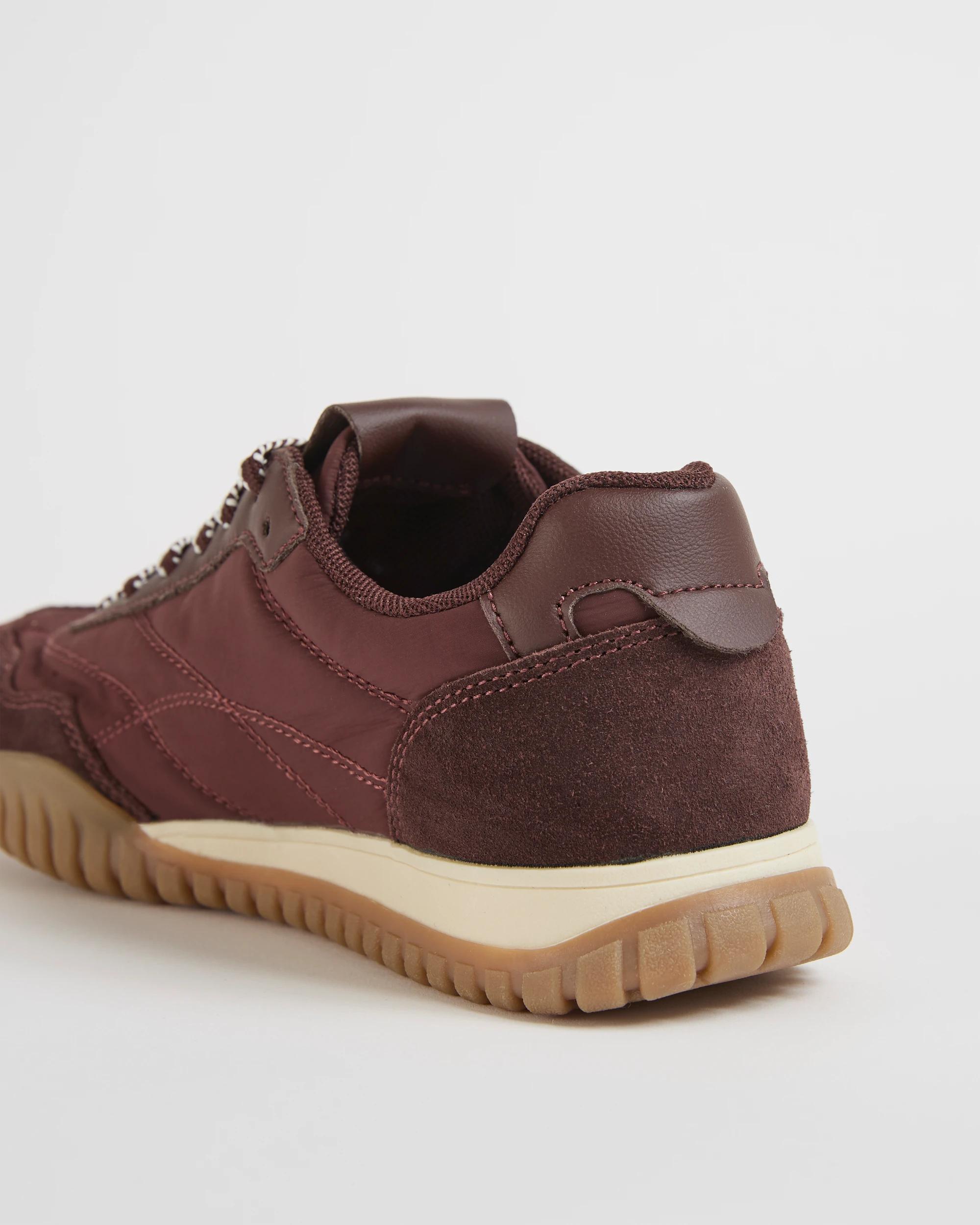 3 Target Woman Nylon Retro Sneakers - Rita BURGUNDY, 3 of 3