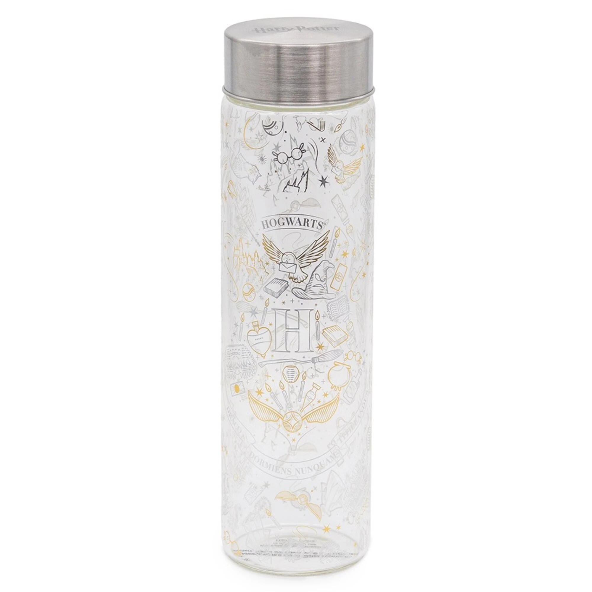 1 Harry Potter - Hogwarts Artifacts Glass Drink Bottle - Clear, 1 of 2