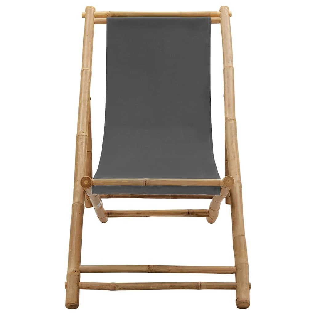 2 vidaXL Deck chair Foldable - Grey, 2 of 9