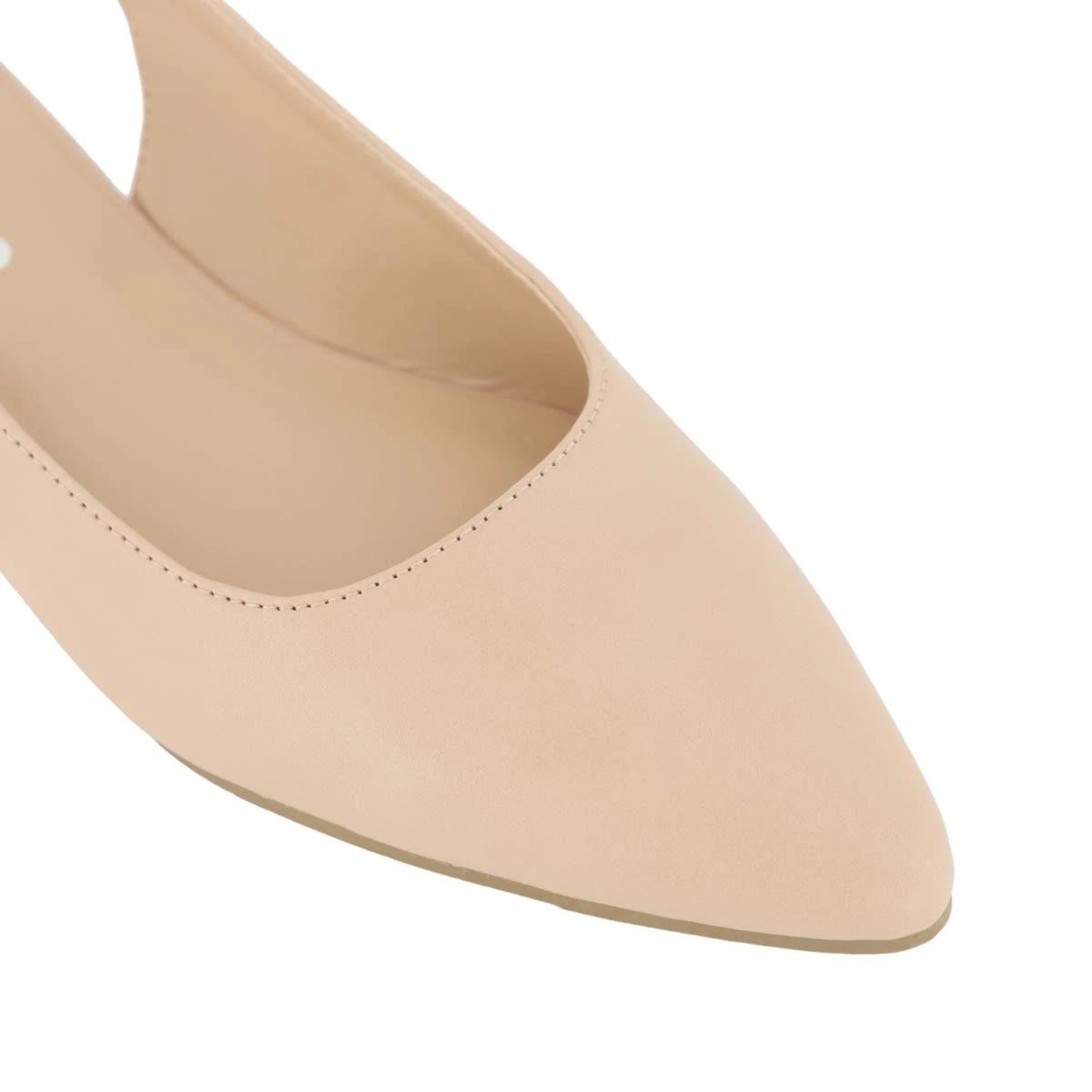 5 Point Toe Ballet Slingback Flats Taupe, 5 of 5