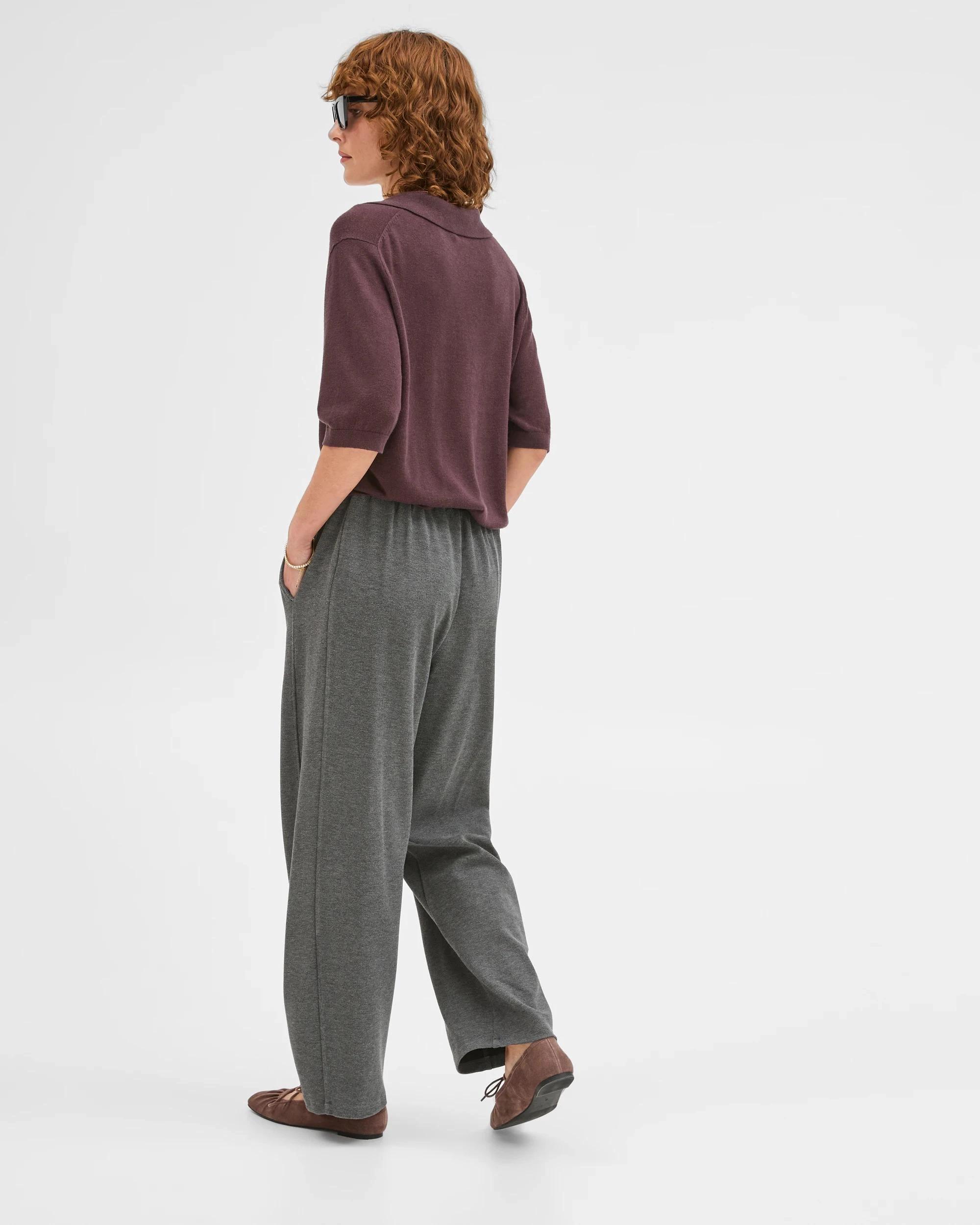 5 Target Woman Barrel Leg Jogger Pants GREY MELANGE, 5 of 5