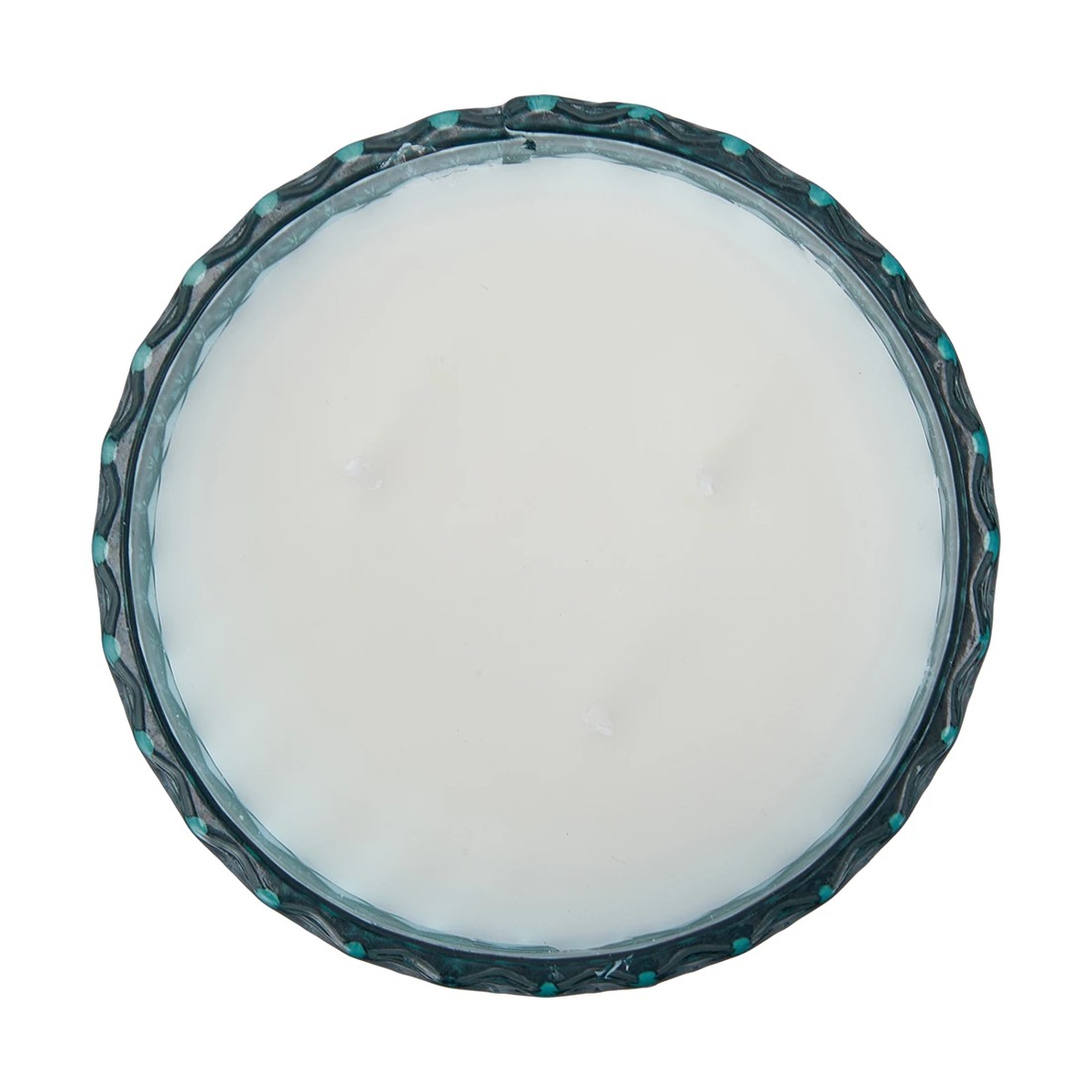 3 Wood Sage & Sea Salt Geo Fragrant Candle - Blue, 3 of 4