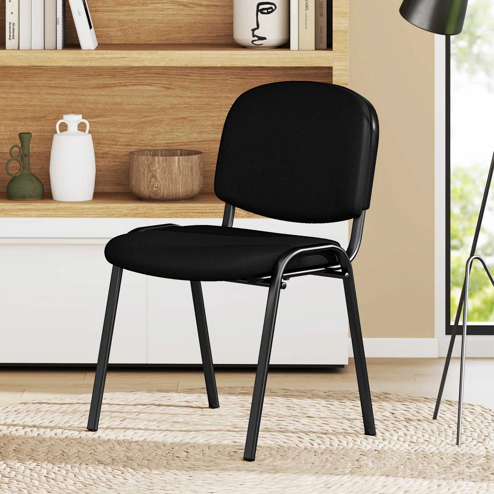 6 Costway 5x Stackable Office Conference Chairs Meeting Reception Chair, 6 of 10