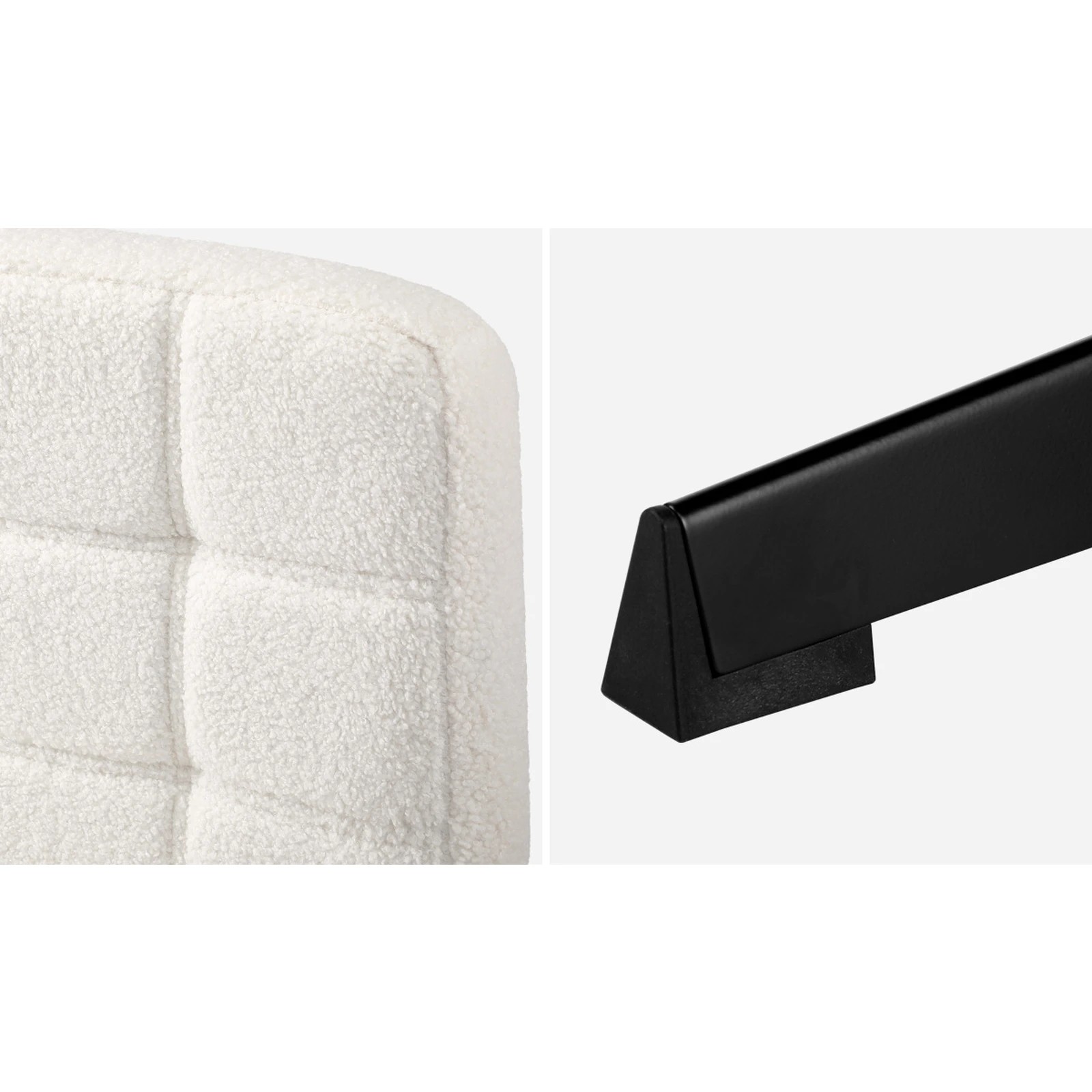 6 Oikiture Armless Office Desk Chair Boucle
 - White, 6 of 10