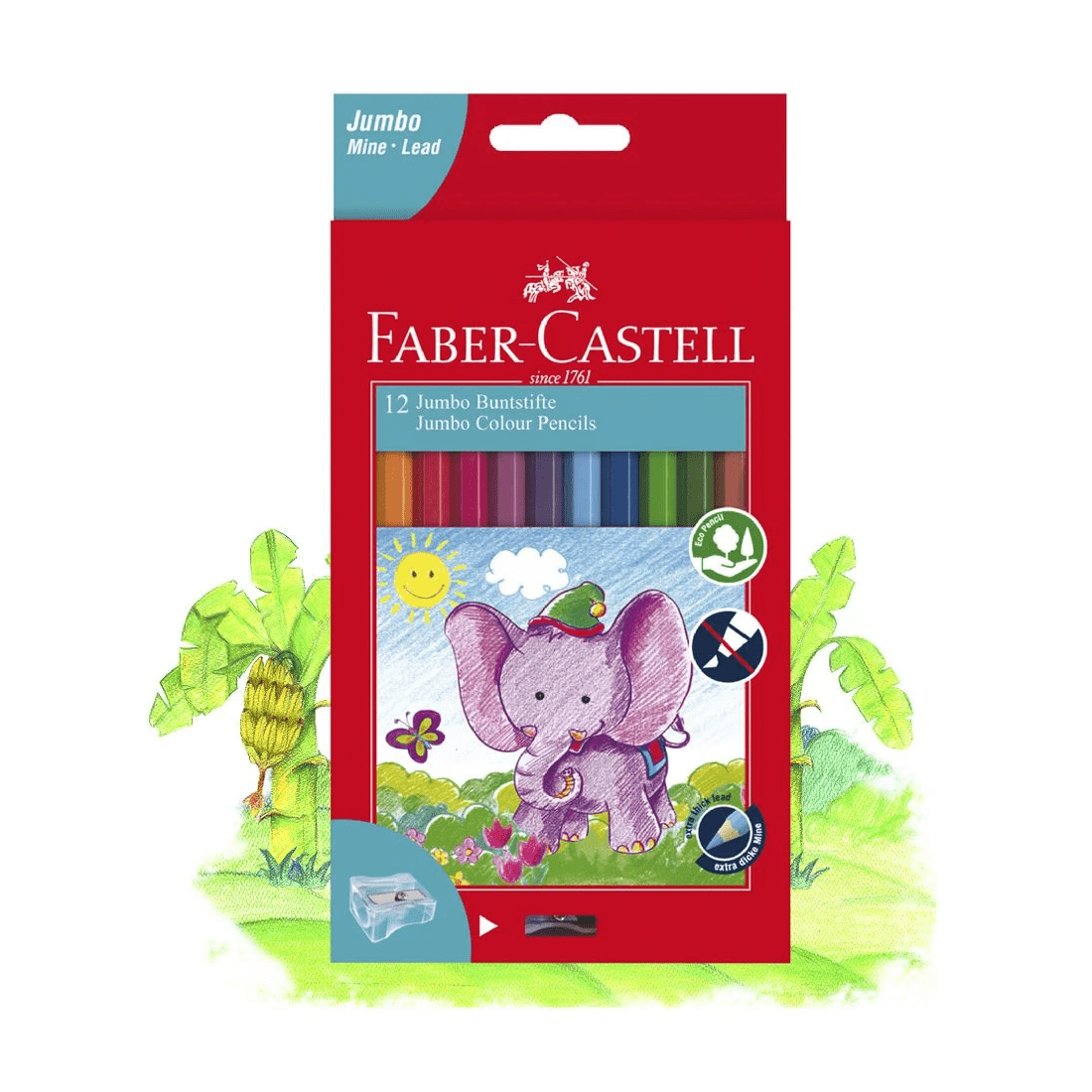 2 Faber-Castell Jumbo Colour Pencils 12 Pack, 2 of 4