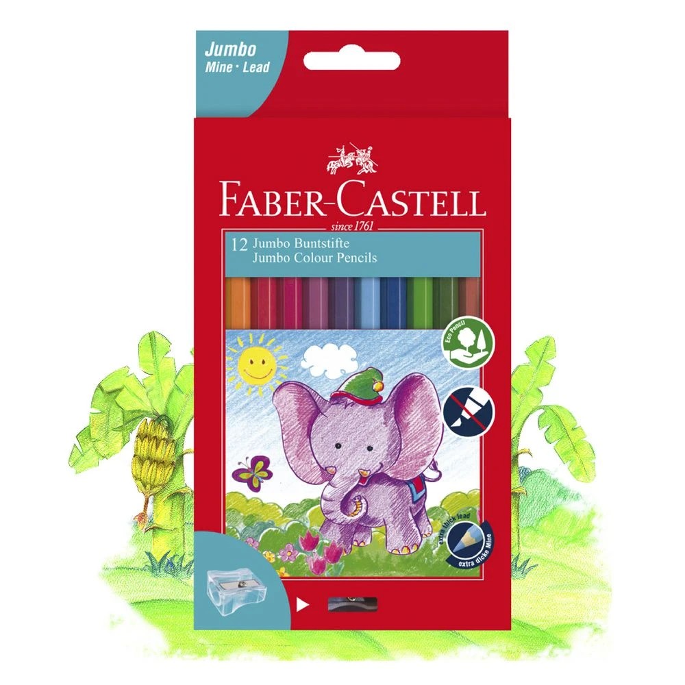 2 Faber-Castell Jumbo Colour Pencils 12 Pack, 2 of 4