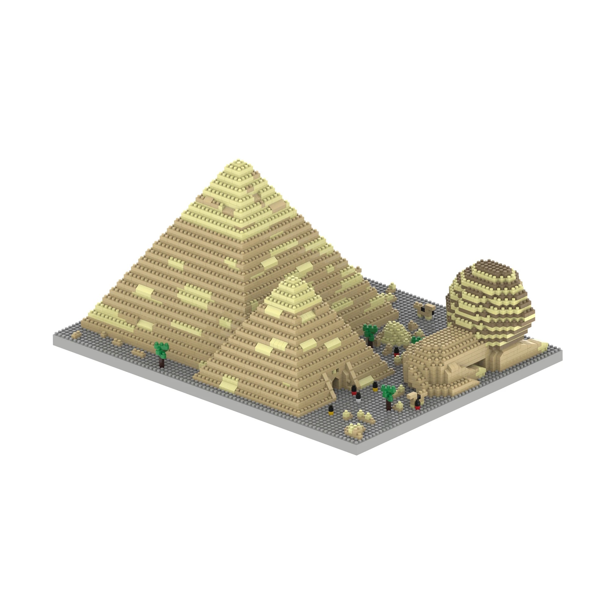 6 2155 Piece Mini Blocks Building Series: Sphinx Pyramid, 6 of 10