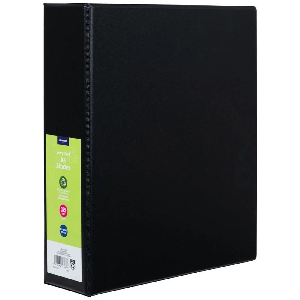 1 J.Burrows A4 Binder 2D 50mm Black, 1 of 6