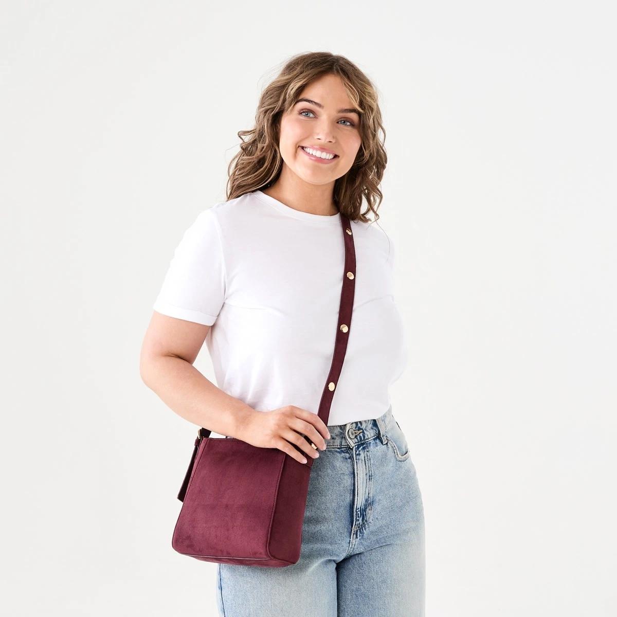 5 Studded Crossbody Bag RICH BURGUNDY, 5 of 5