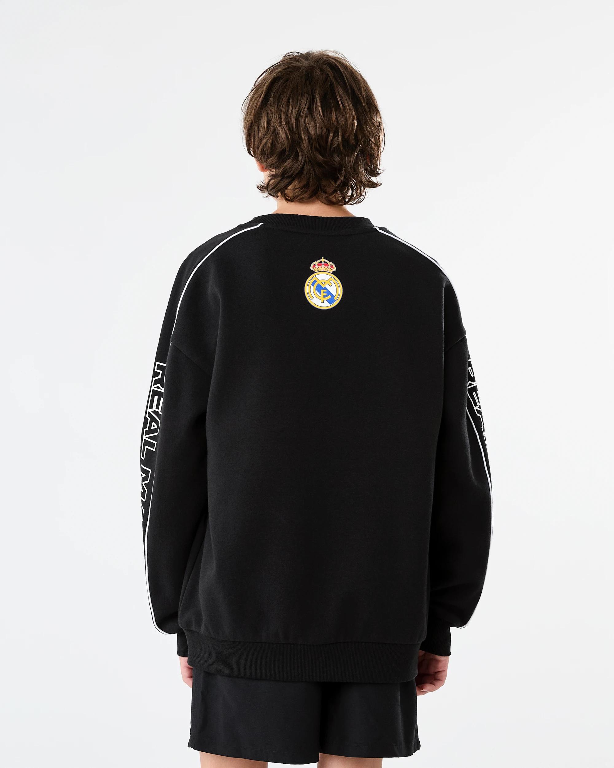 2 Real Madrid Youth Crew Neck Sweatshirt Black, 2 of 9