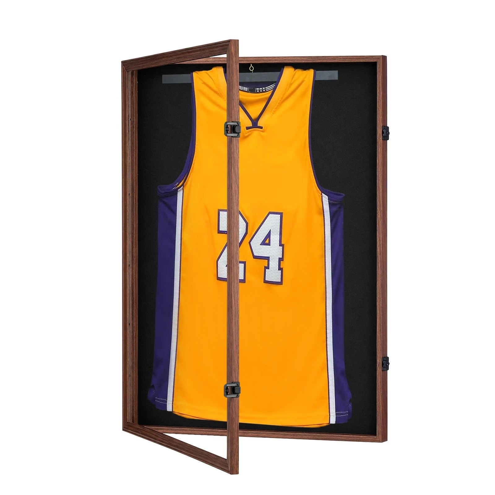 Ausway Lockable Jersey Display Frame Wall Mounted Shadow Box Sports ...