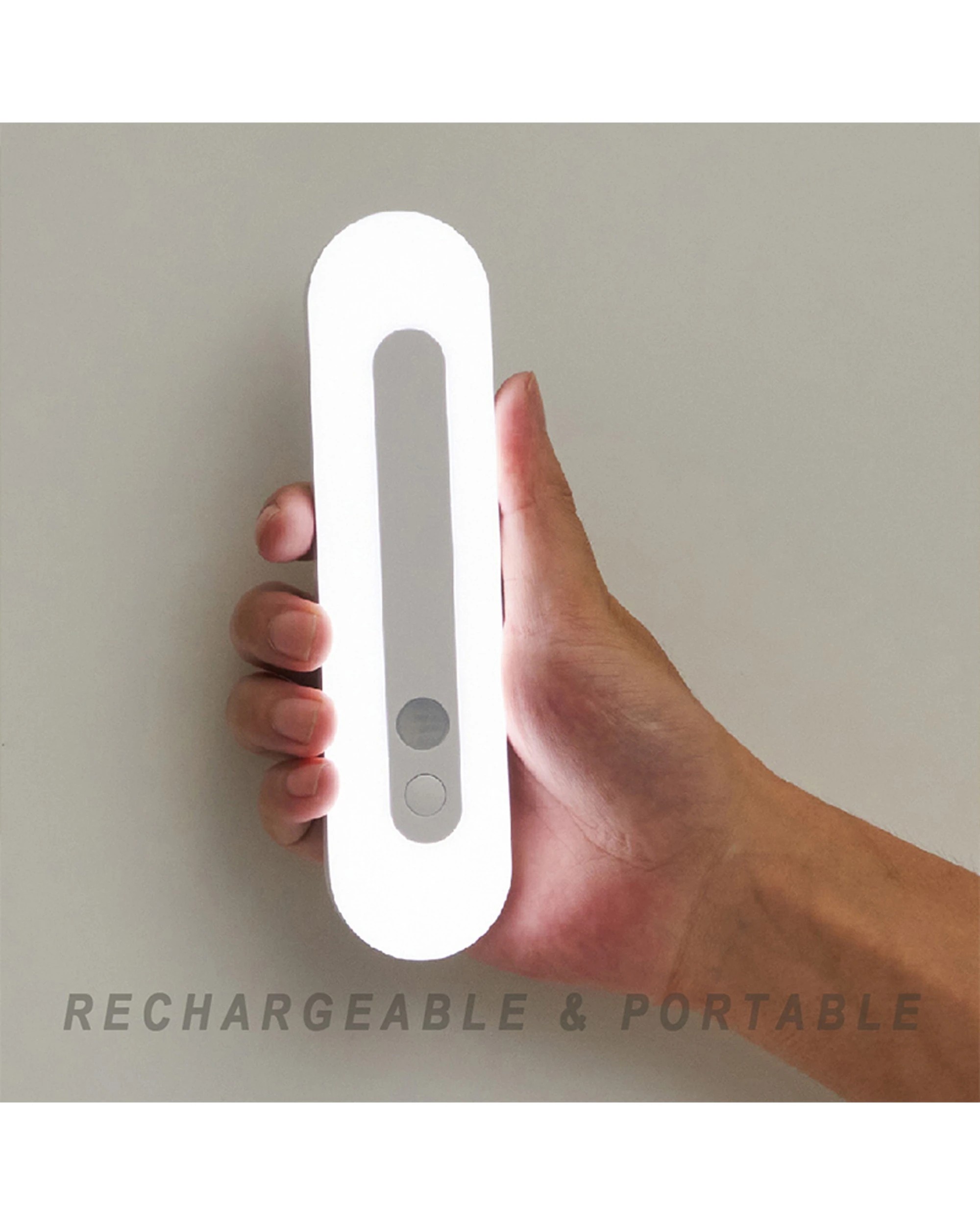 3 Sansai LED Magnetic Motion Sensor Light 3000mAh Rechargeable Cool 18cm - White, 3 of 5