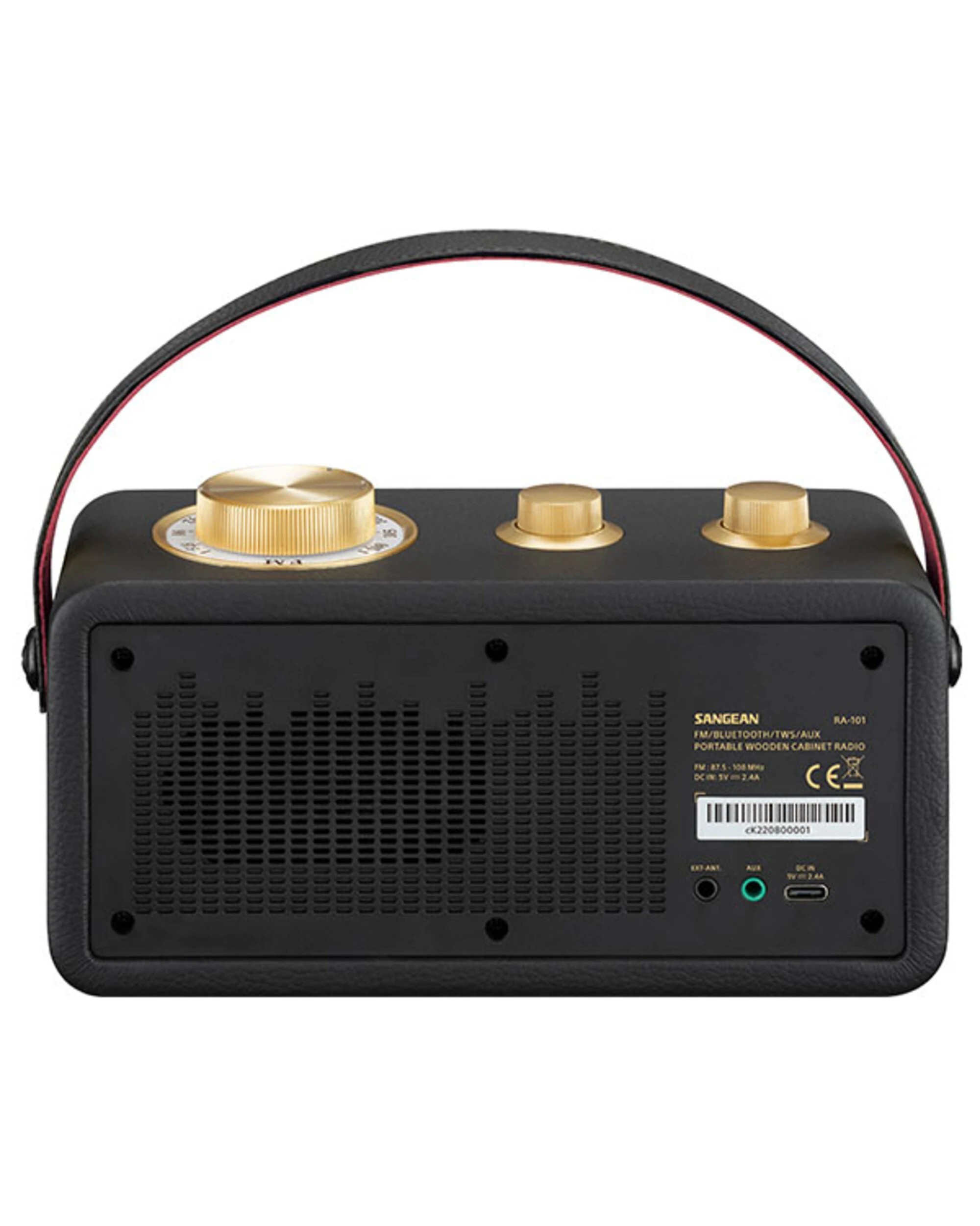 5 Sangean RA-101 BT Speaker w FM Radio - Black, 5 of 5