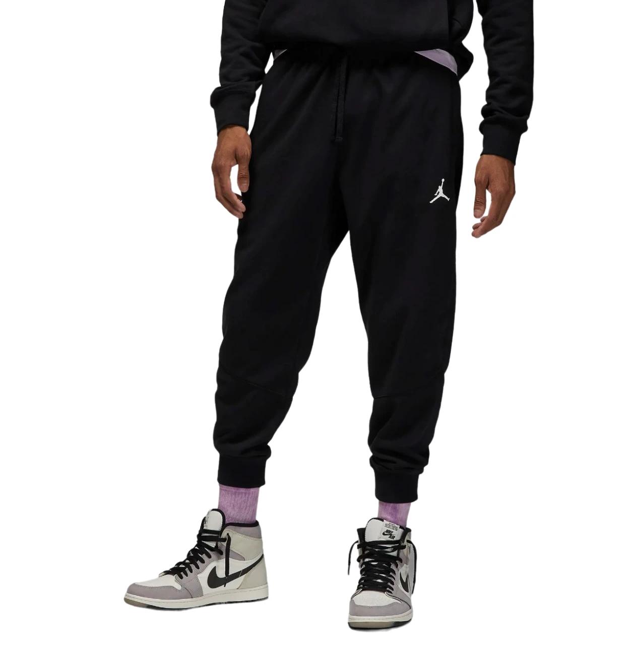 1 Nike Mens Jordan Dri-FIT Sport Black Fleece Joggers Athletic Trackies BLACK, 1 of 6