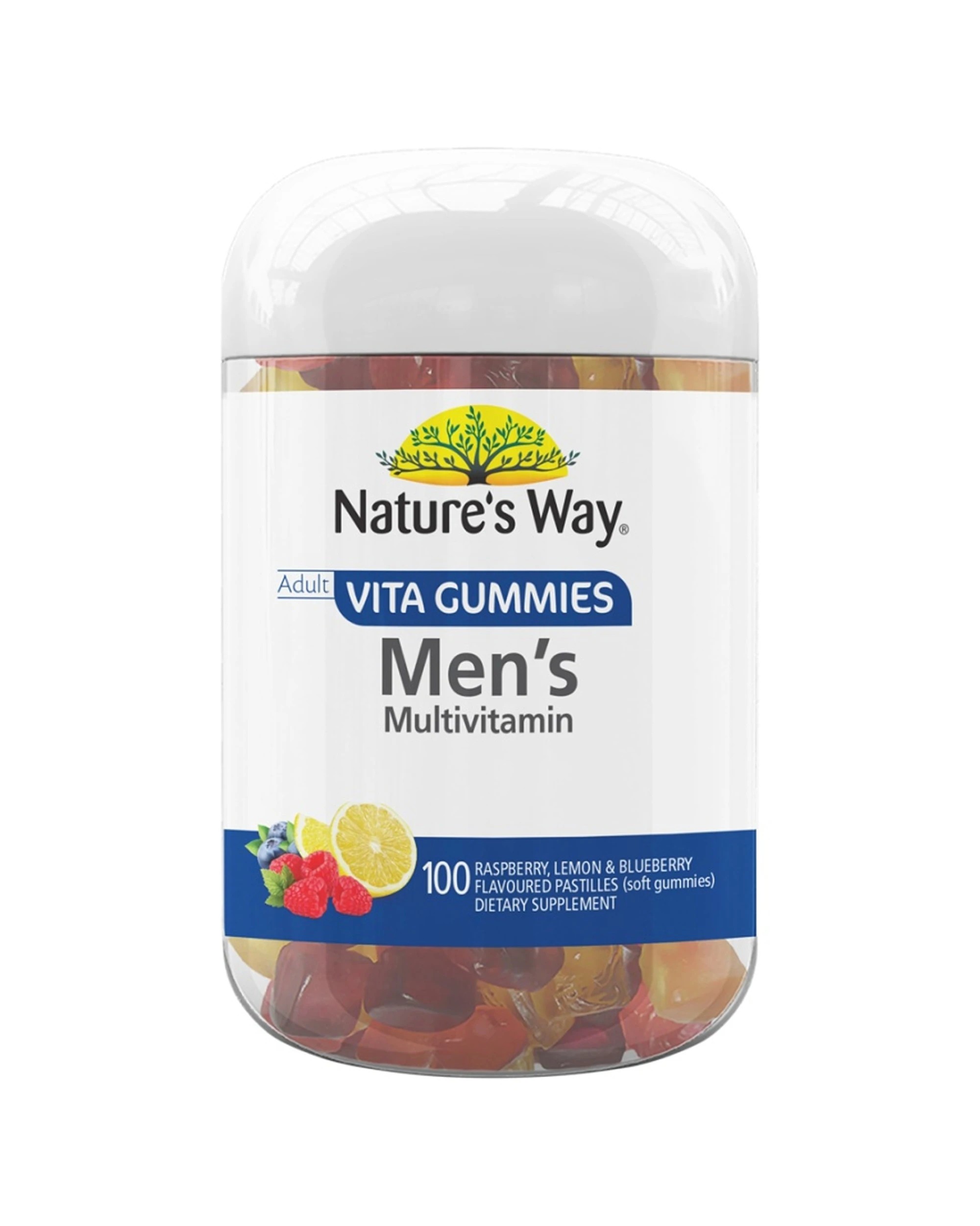 1 Nature's Way 100pc Men's Multi-Vitamin Soft Gummies For Energy & Immune Support Supplement, 1 of 1