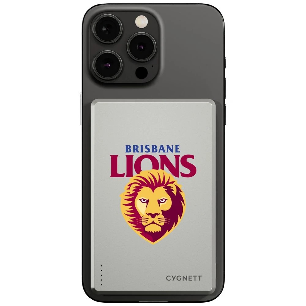1 Cygnett 5000mAh Magslim Powerbank Brisbane Lions, 1 of 6
