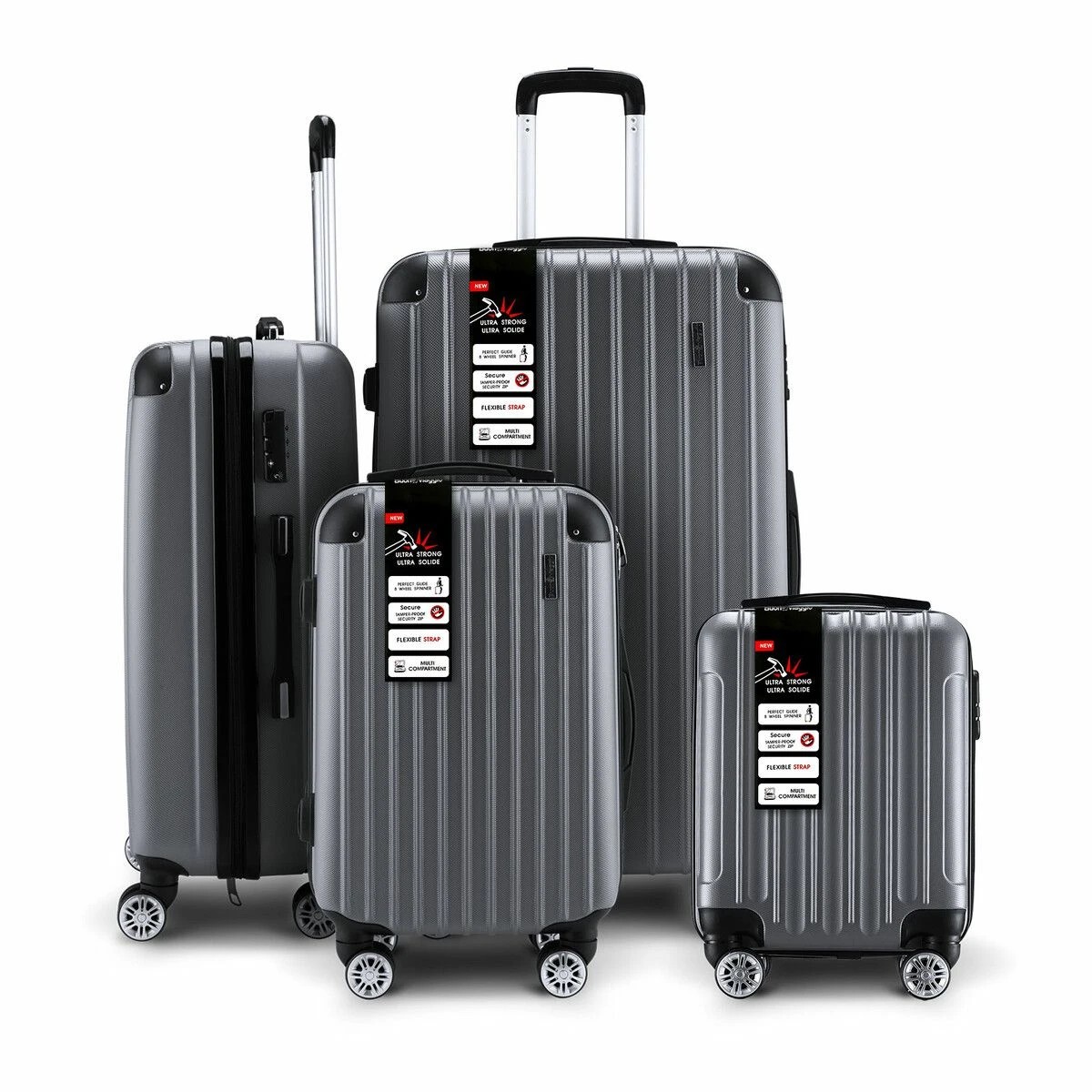 2 Buon Viaggio Luggage Travel Suitcase Set 4 Piece Carry On, 2 of 4