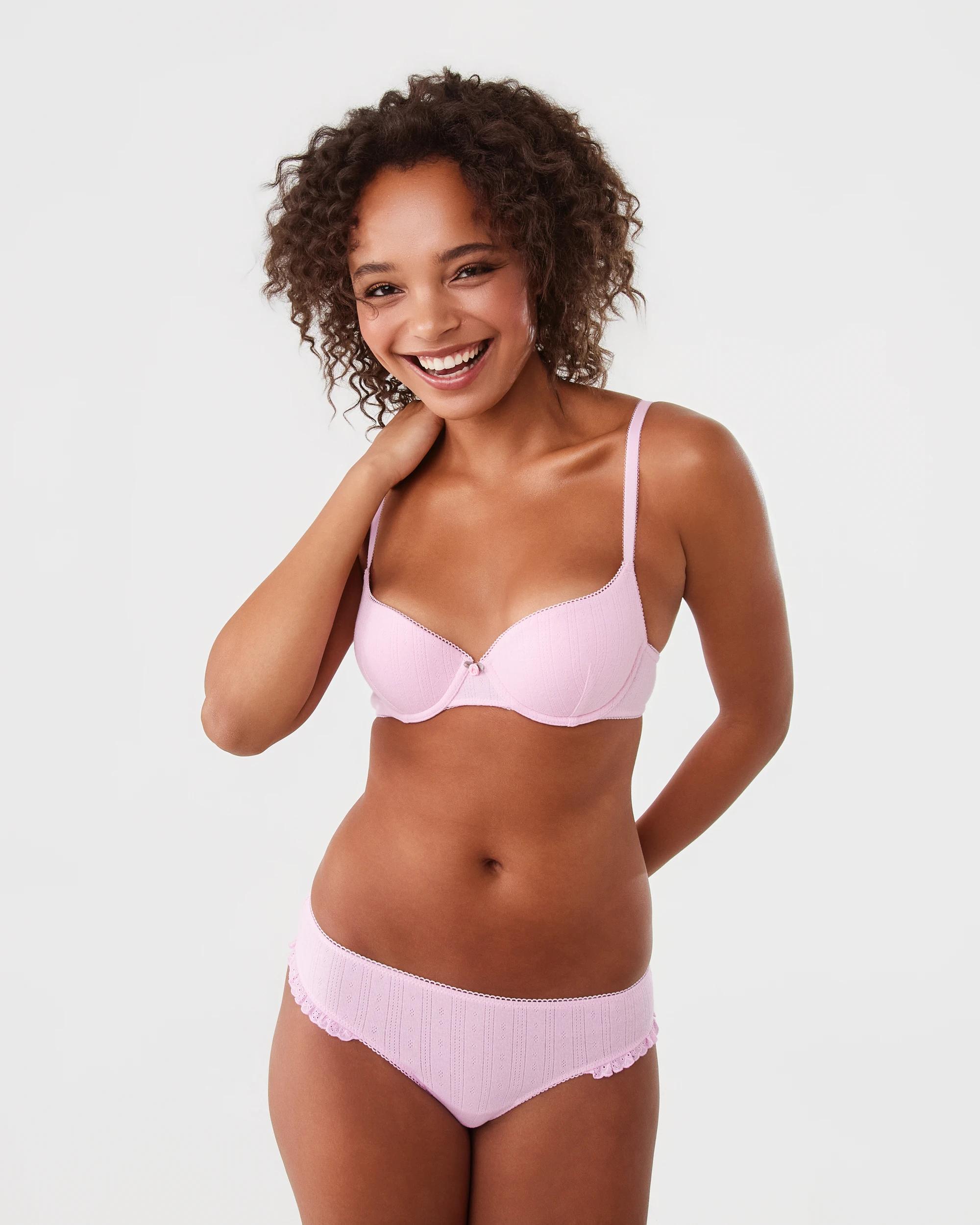 9 3 Pack Pointelle Ruffle G-String Briefs Vlvt Ditsy, 9 of 10