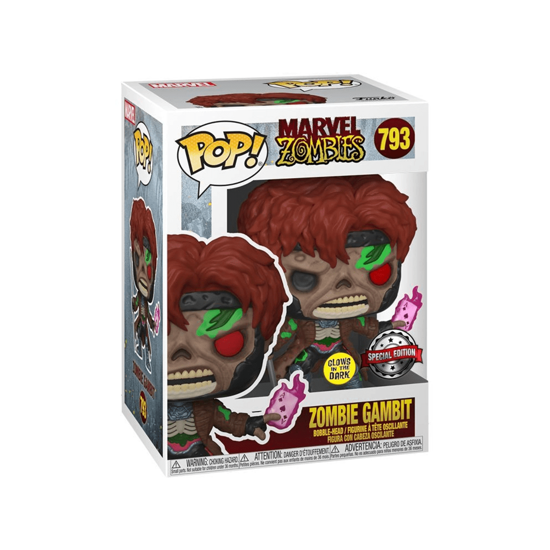 3 Pop Vinyl Figurine Marvel Zombies Comics - Gambit Glow RS 10cm Vinyl Collectible - Multi, 3 of 3