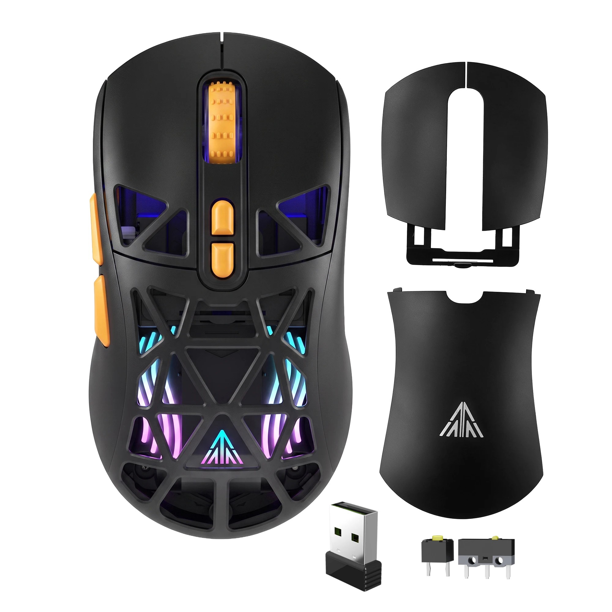 1 Solakaka SM802 Pro Tri-Mode Gaming Mouse RGB 24000 DPI Hotswap - Black, 1 of 10