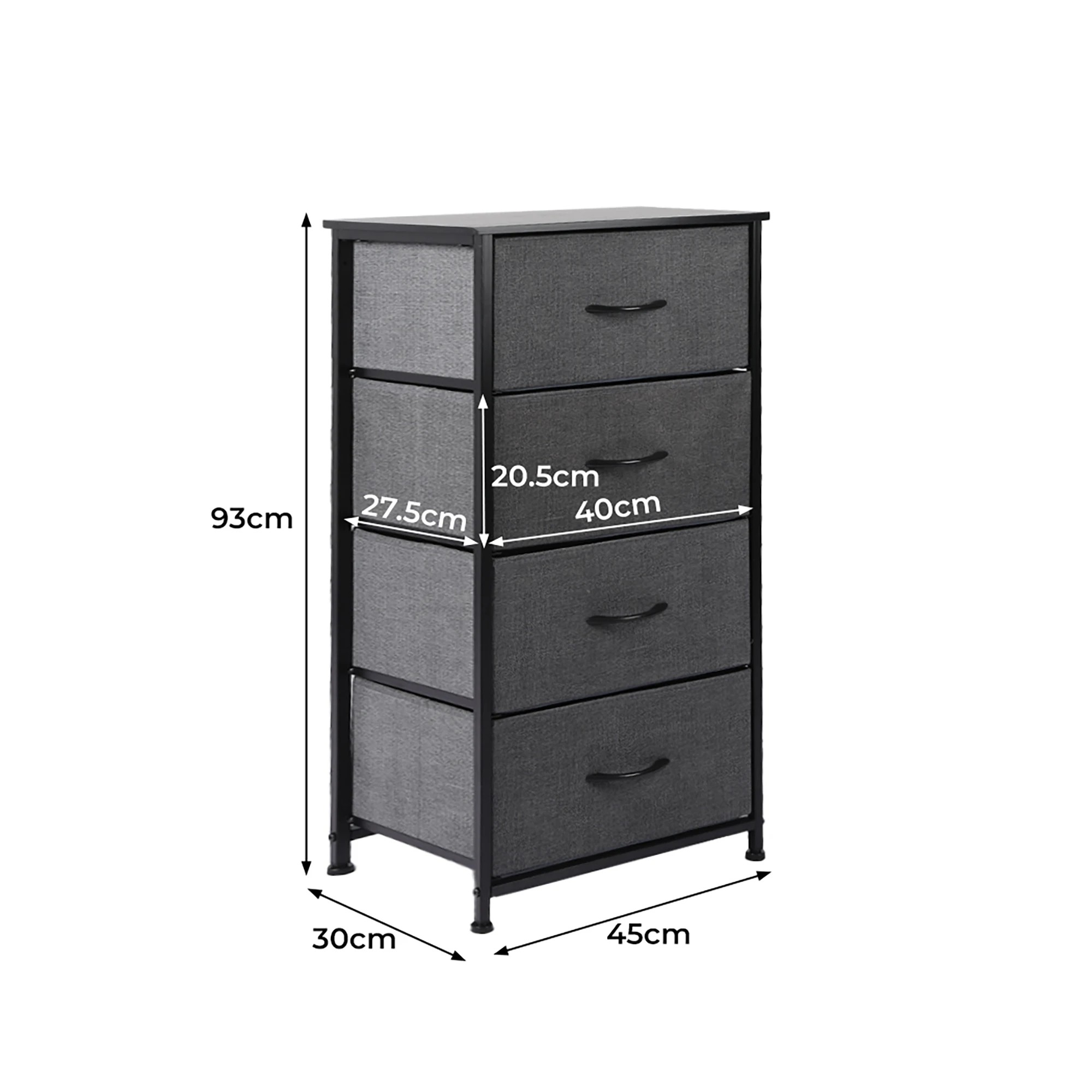 2 Levede Chest Of Drawers - Dark Grey, 2 of 6