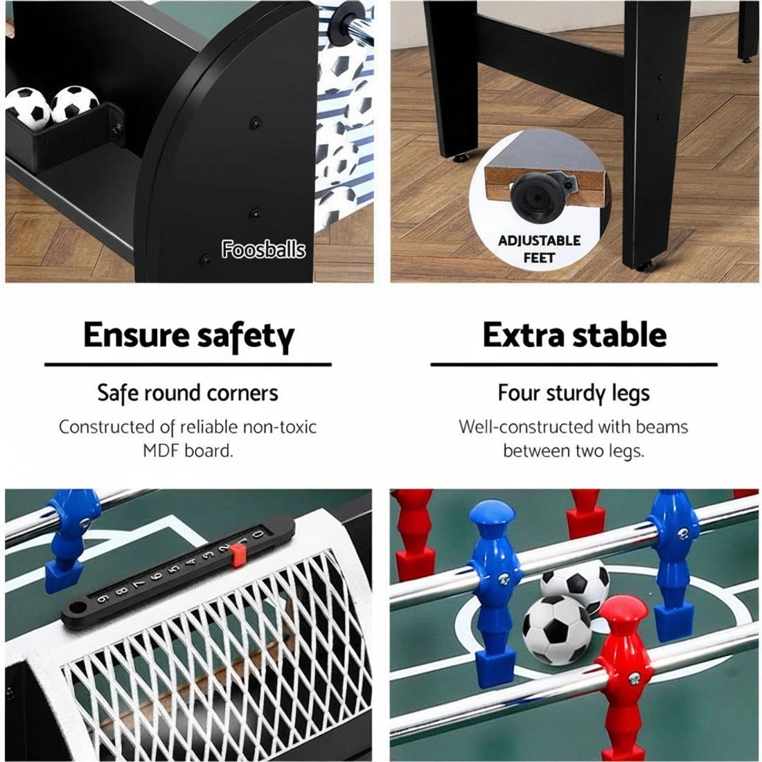 7 Everfit 4FT Soccer Table Foosball Football Game Home Family Party Gift Playroom - Multi, 7 of 8