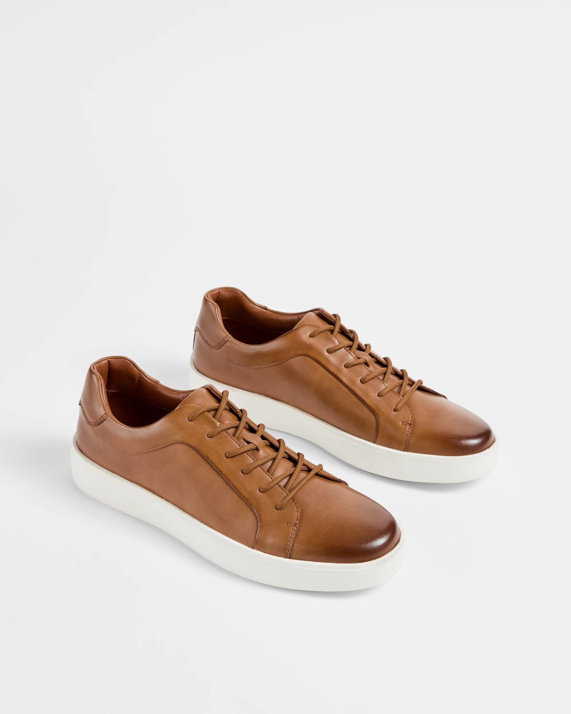 3 Target Mens Smart Smooth Leather Sneaker BROWN, 3 of 3
