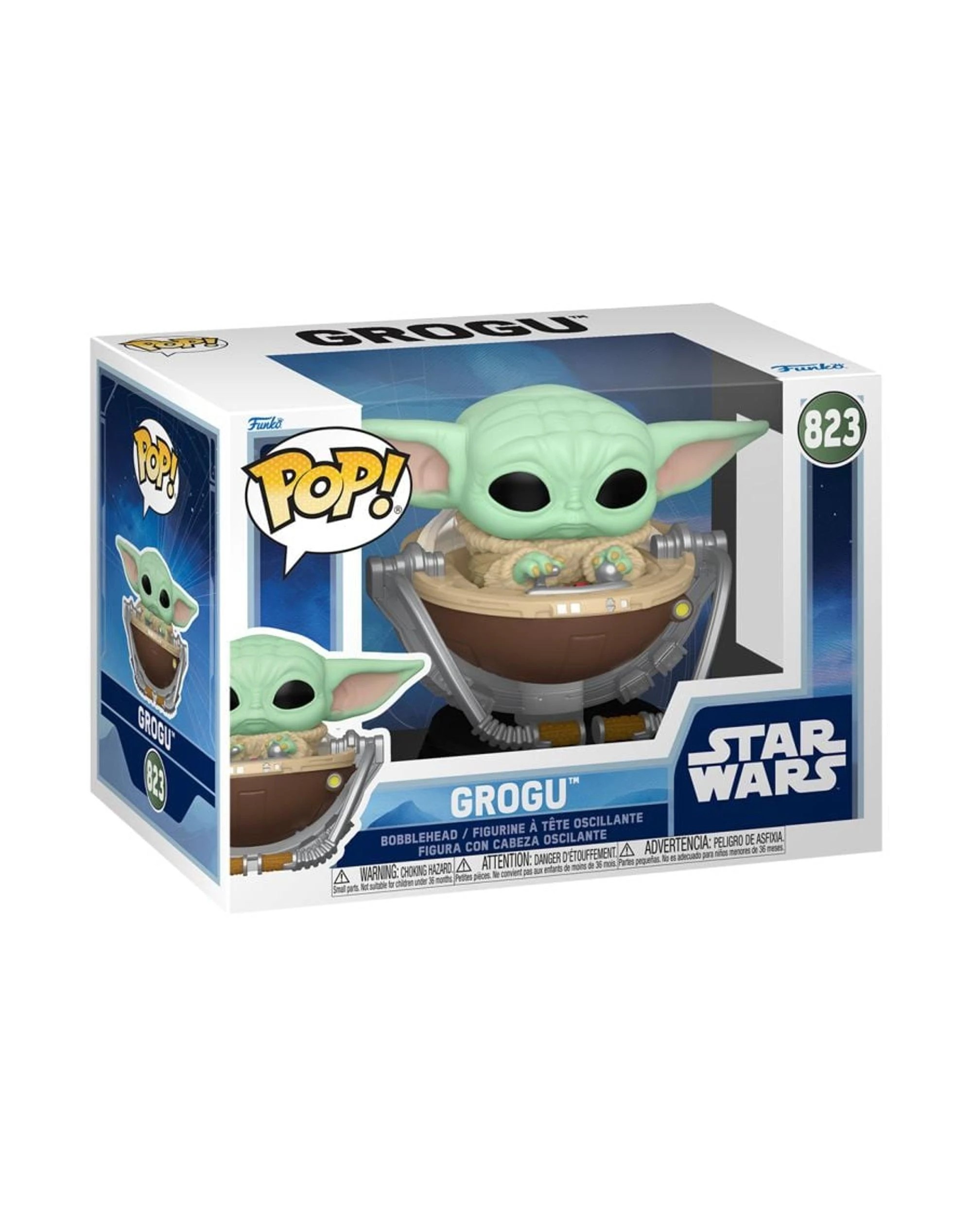 3 Star Wars The Mandalorian and Grogu: Grogu with Pram Funko POP! Vinyl, 3 of 3
