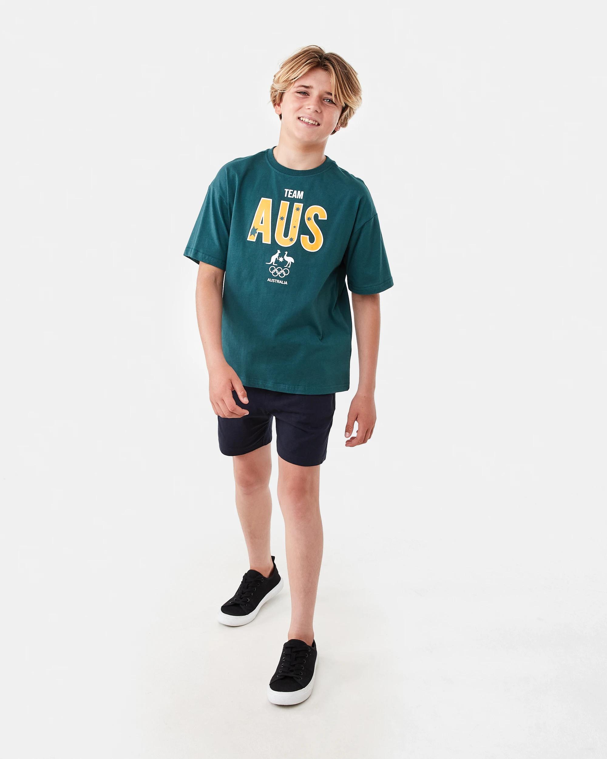 6 Team Australia Youth T-shirt Green, 6 of 7