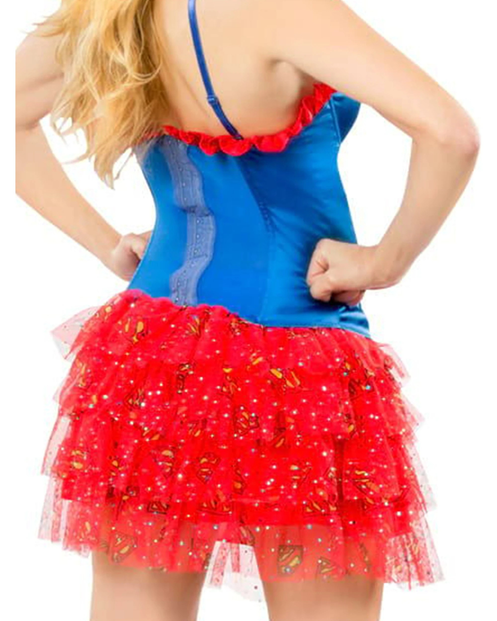 2 Dc Comics Supergirl Skirt With Sequins Teen Size Standard - Red, 2 of 2
