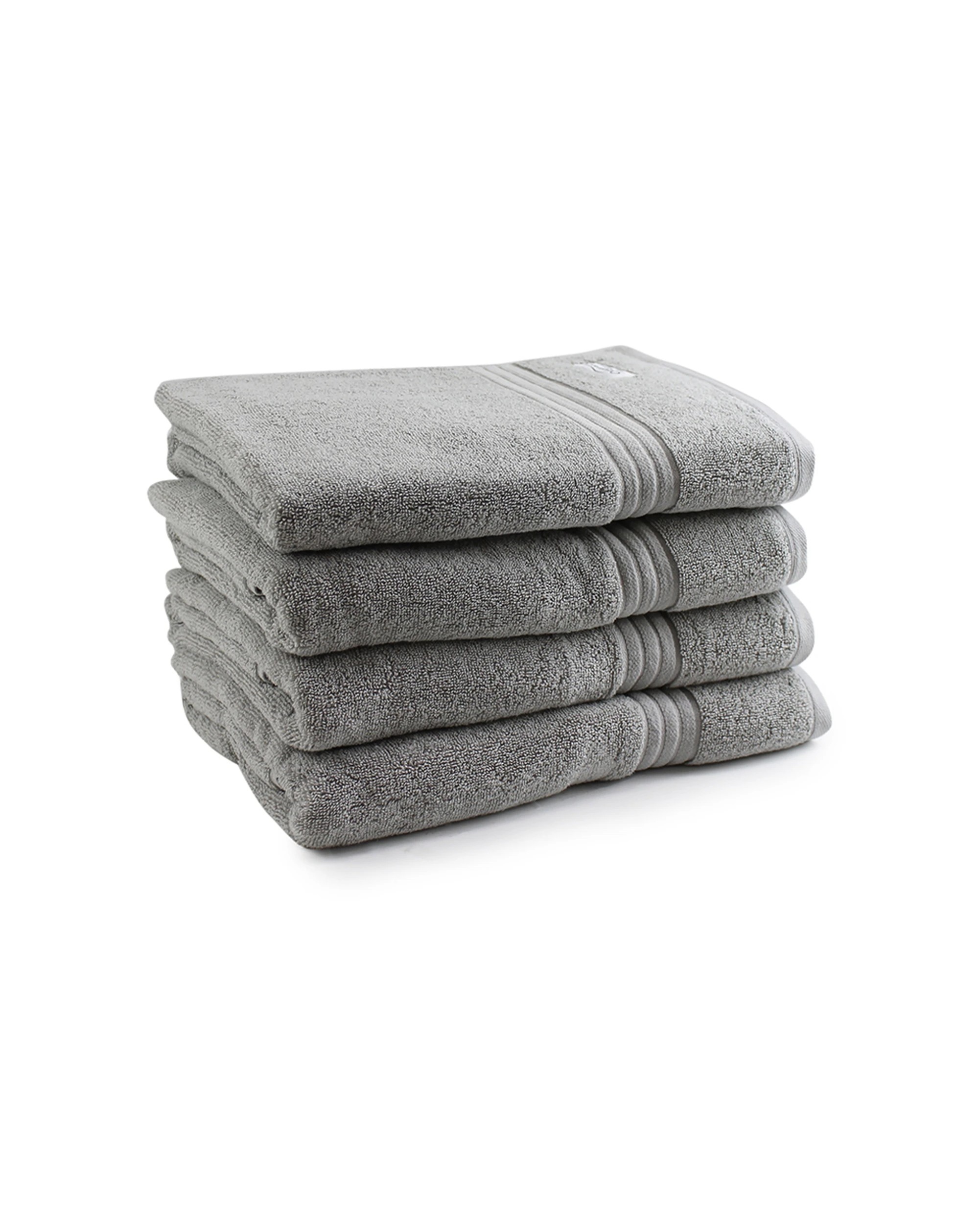 1 Onkaparinga 4pc 69x140cm Cotton Flinders Premium Bathroom Towels 600gsm
 - Grey, 1 of 3