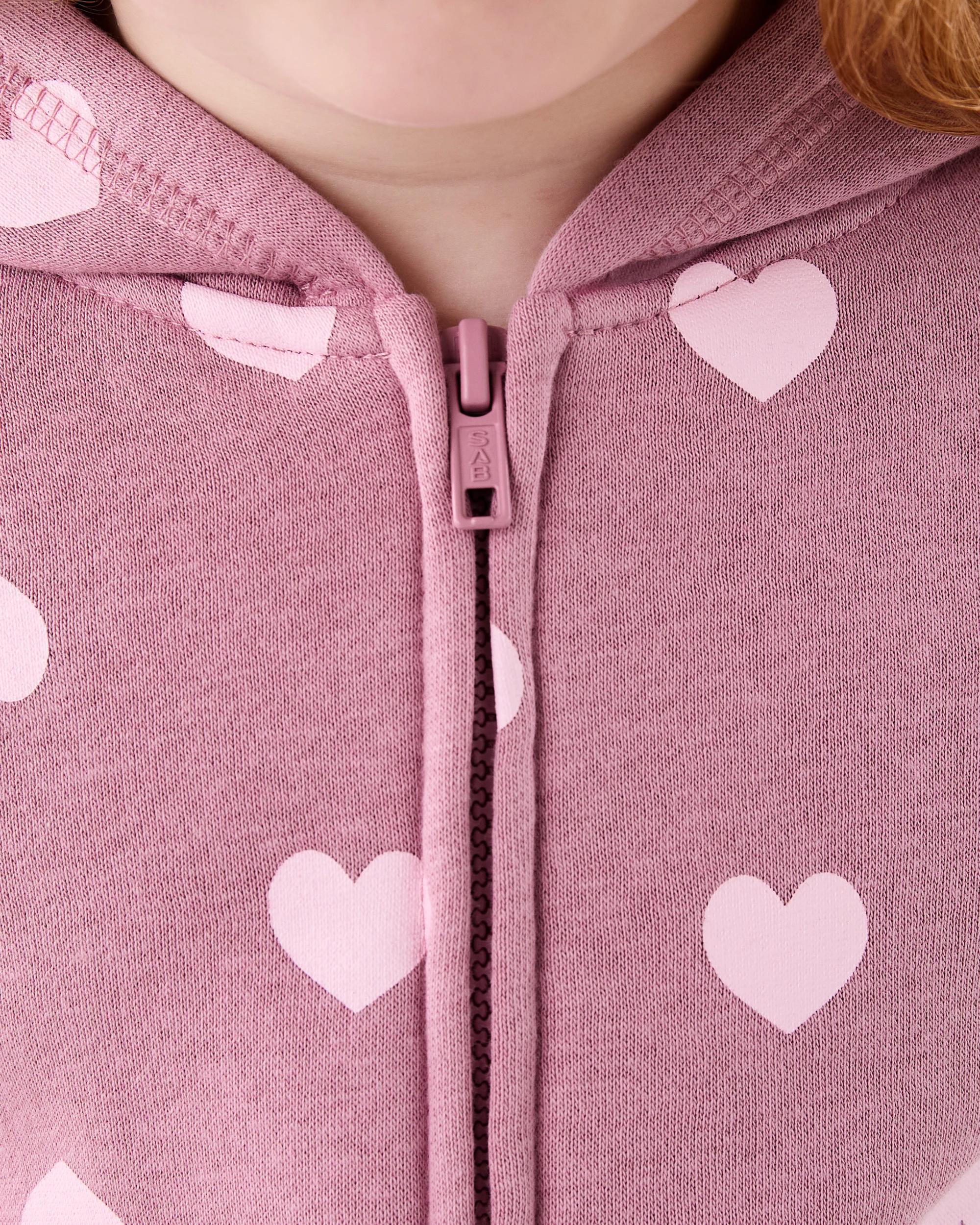 5 Zip Through Hoodie Pink Heart, 5 of 9