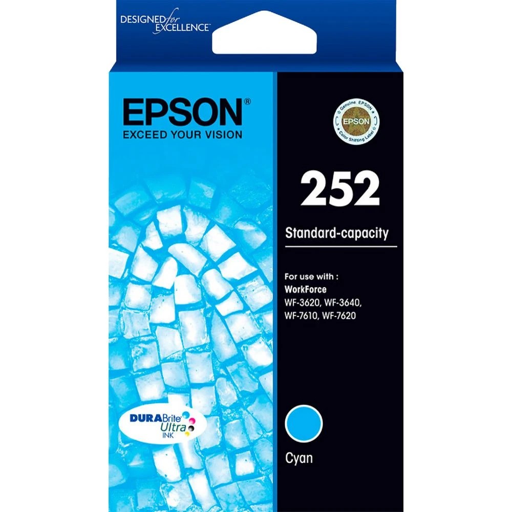 1 Epson 252 Ink Cartridge Cyan, 1 of 1