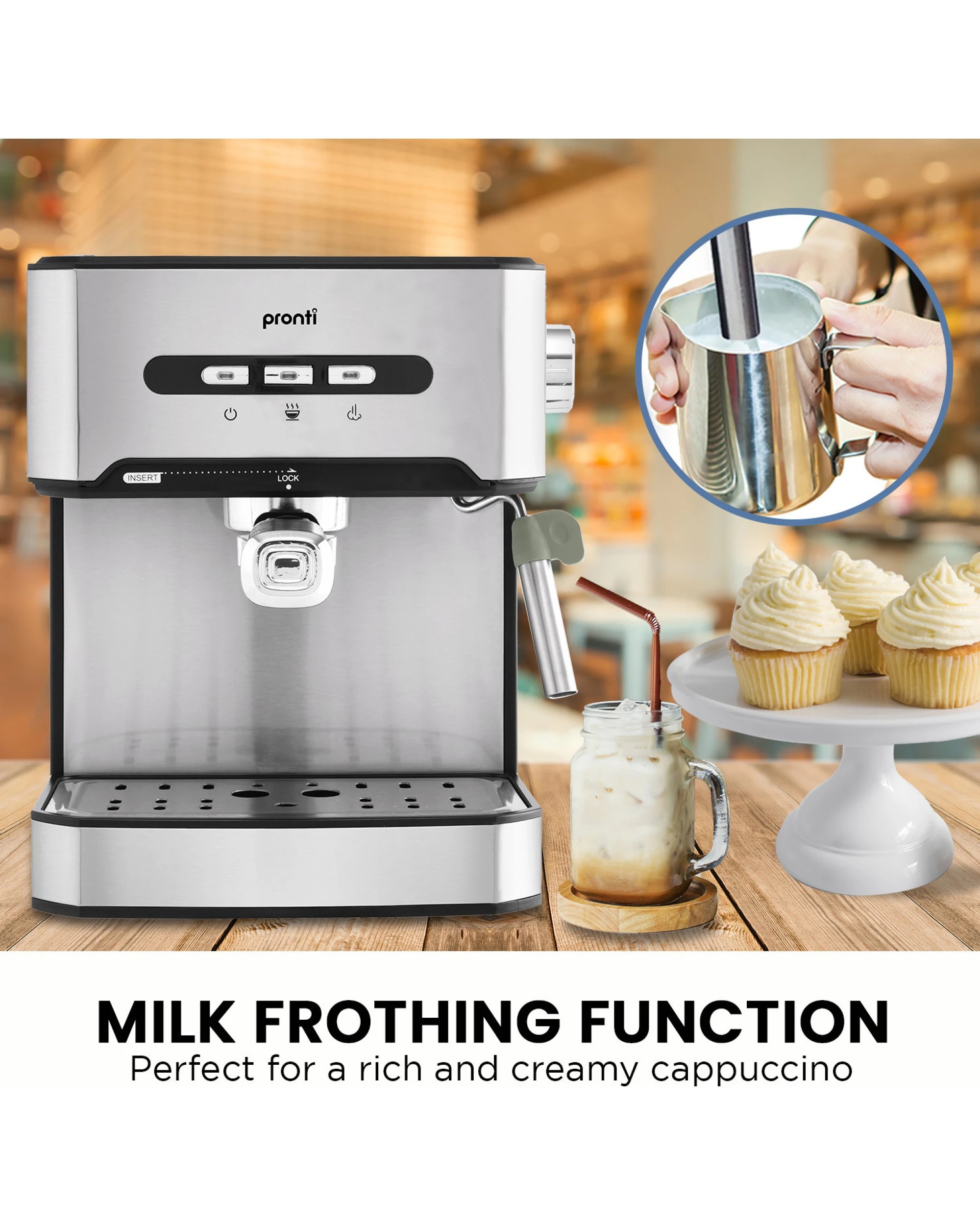 5 Pronti Toaster, Kettle and Coffee Machine Breakfast Set - Black, 5 of 8