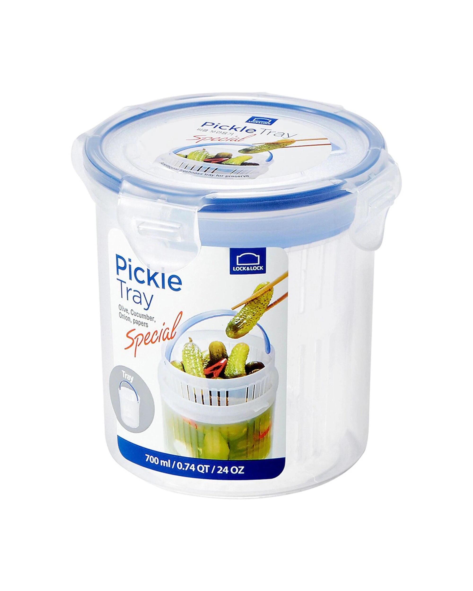 1 Locknlock 700ml Airtight Classic Round Food Container W/ Draining Basket Clear
 - Clear, 1 of 2