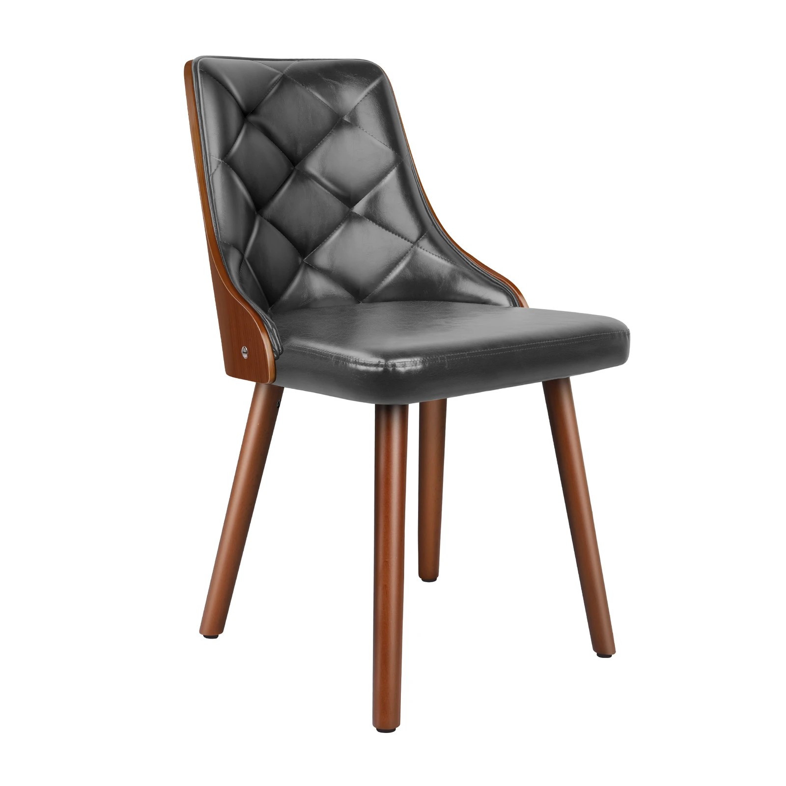 4 Alfordson 4x Dining Chairs Kitchen Lounge Padded Tufted PU Leather - Grey, 4 of 4