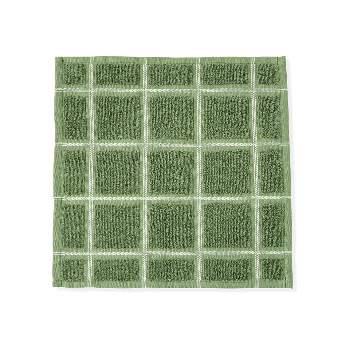 4 Pack of 3 Terry Dish Cloths - Green, 4 of 6