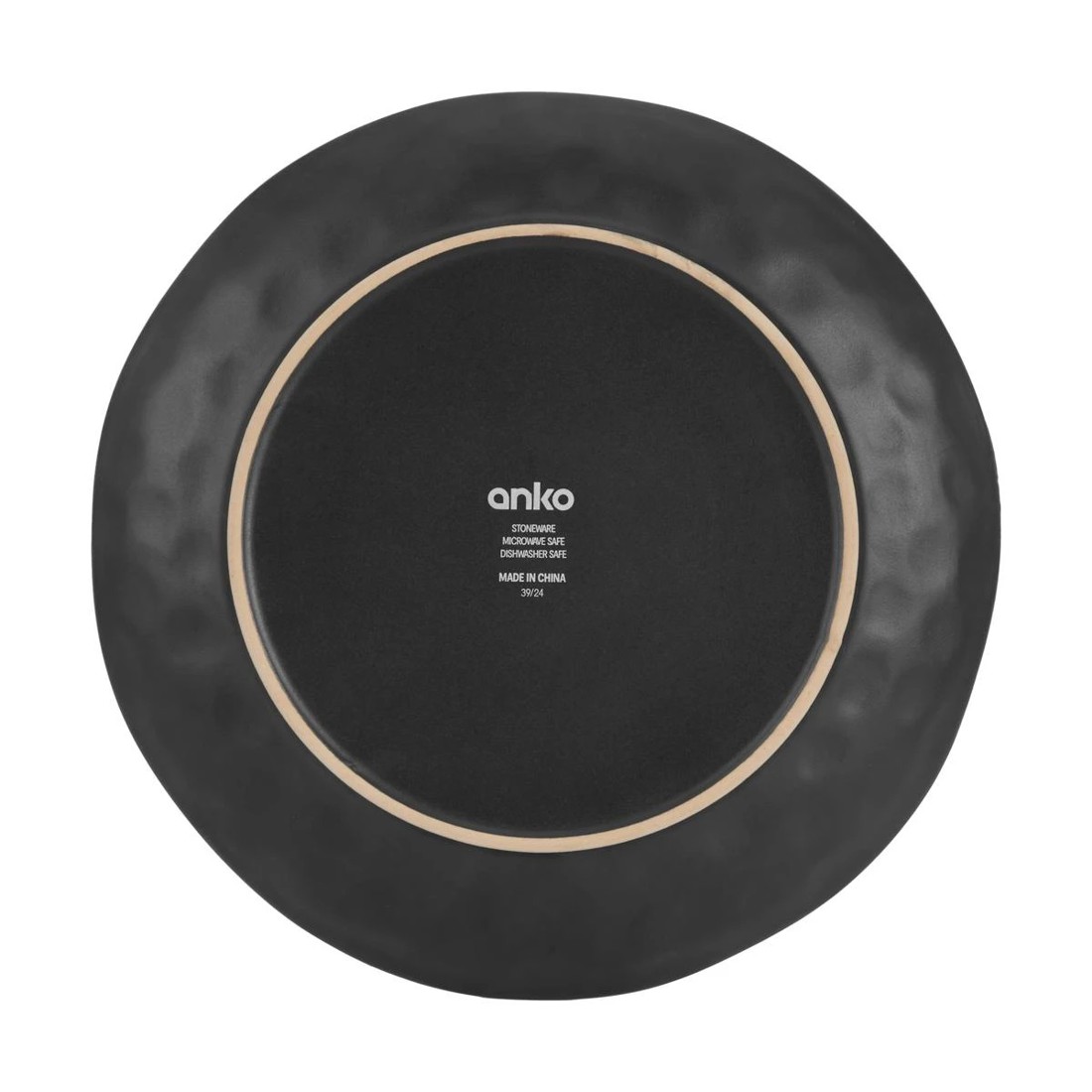 5 Black Hammered Dinner Plate, 5 of 6
