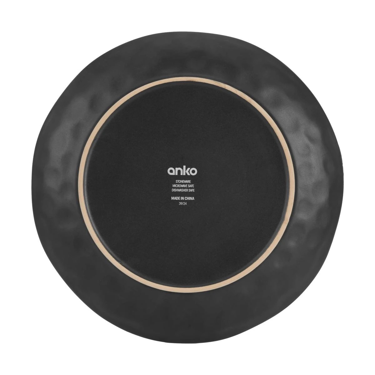 5 Black Hammered Dinner Plate, 5 of 6