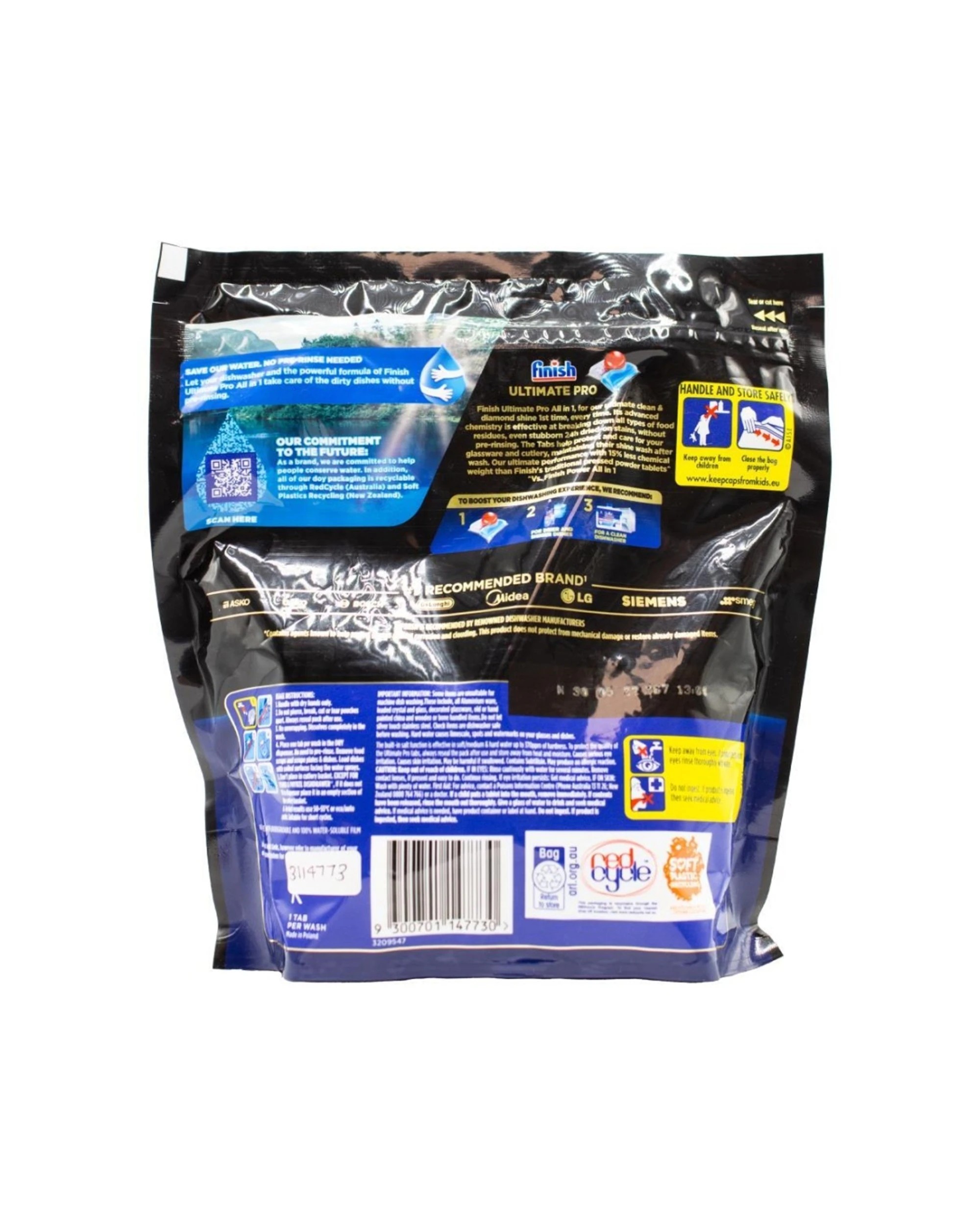 2 Finish Powerball Dishwasher Tablets AllIn1 Ultimate Pro 64pc 2x32 Pack - Black, 2 of 3