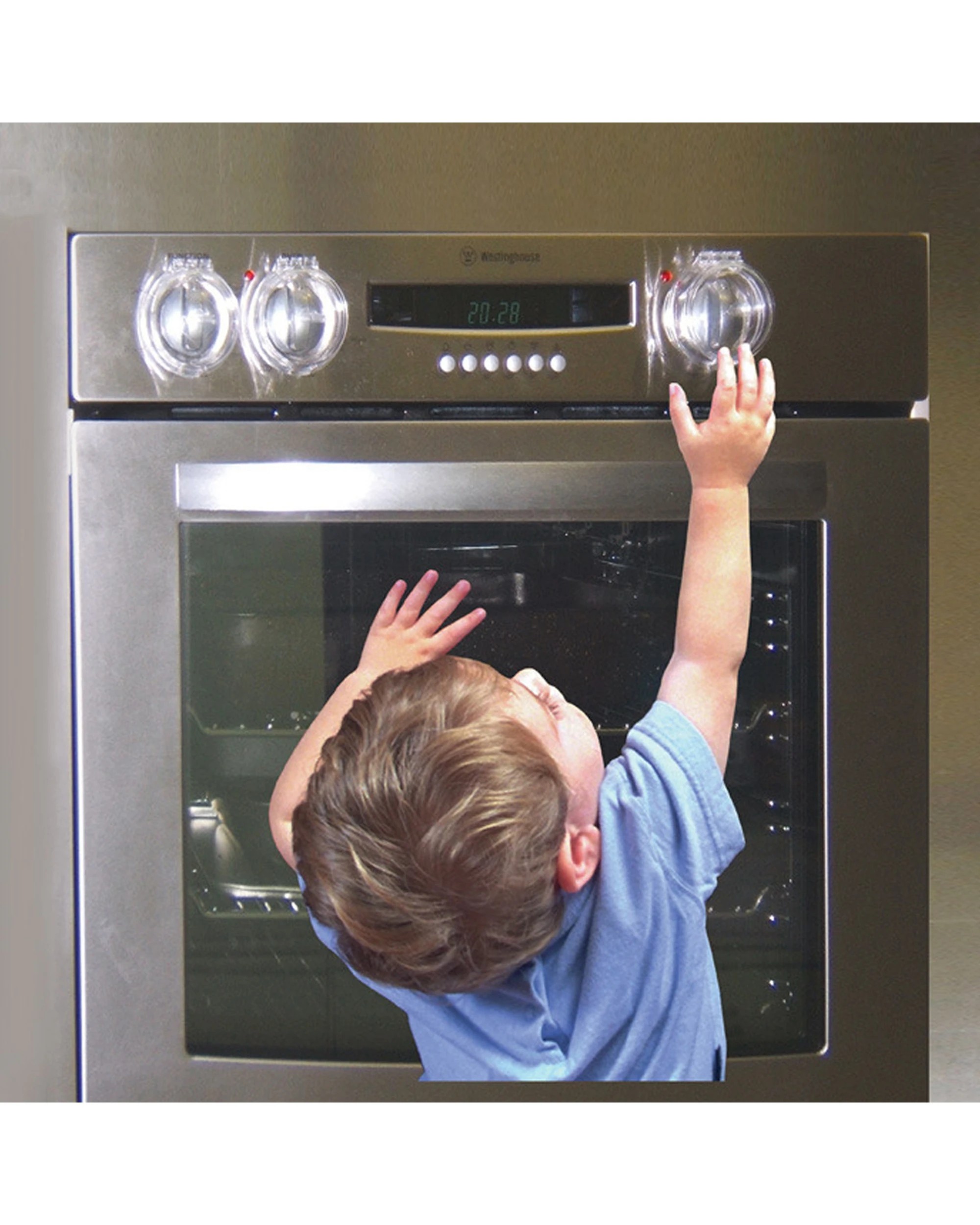 3 Dreambaby 4pc Baby Safety Stove Oven Knob Covers Clear - Clear, 3 of 5