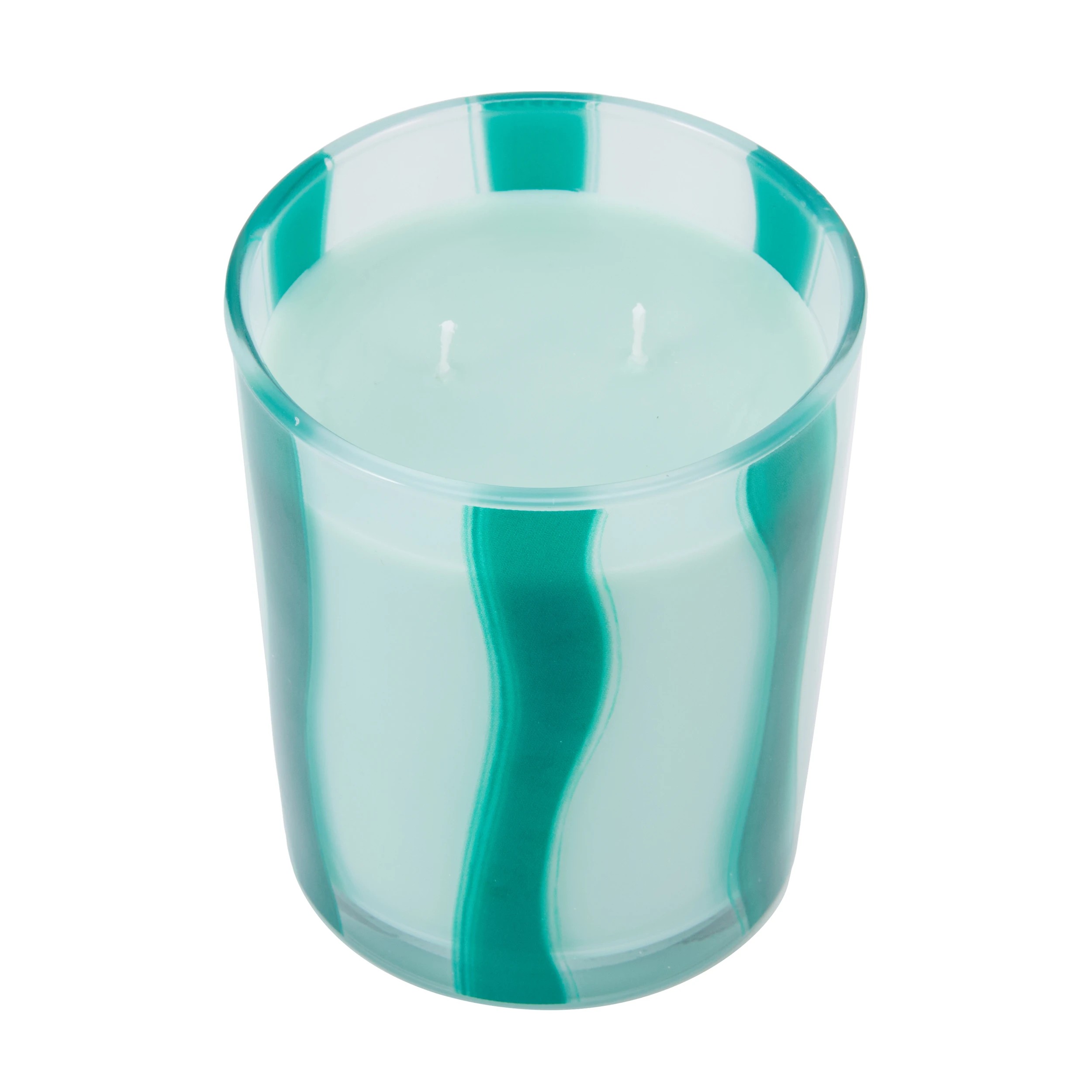 3 Christmas Green Glass Candy Candle, 3 of 6
