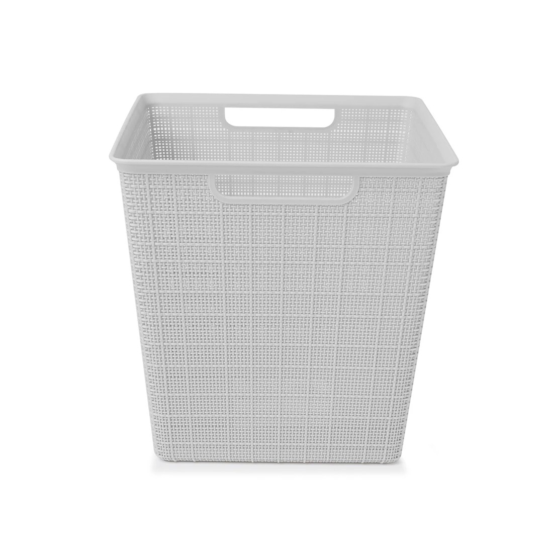 3 15.5L Square Linen Weave Basket - Grey, 3 of 7