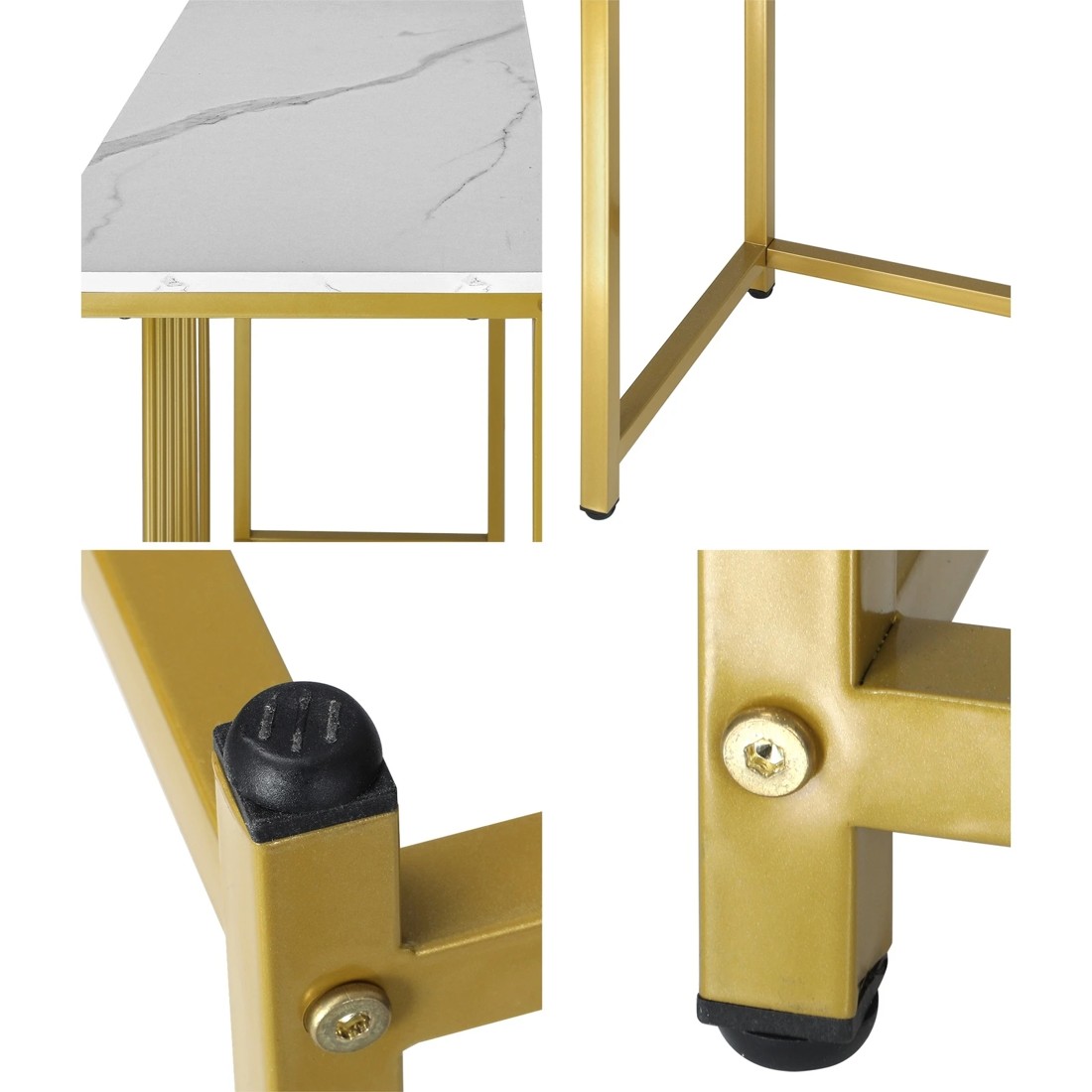 4 Oikiture Marble Dinning Table Nesting Coffee Side End Table Accent Console Table
 - Multi, 4 of 10