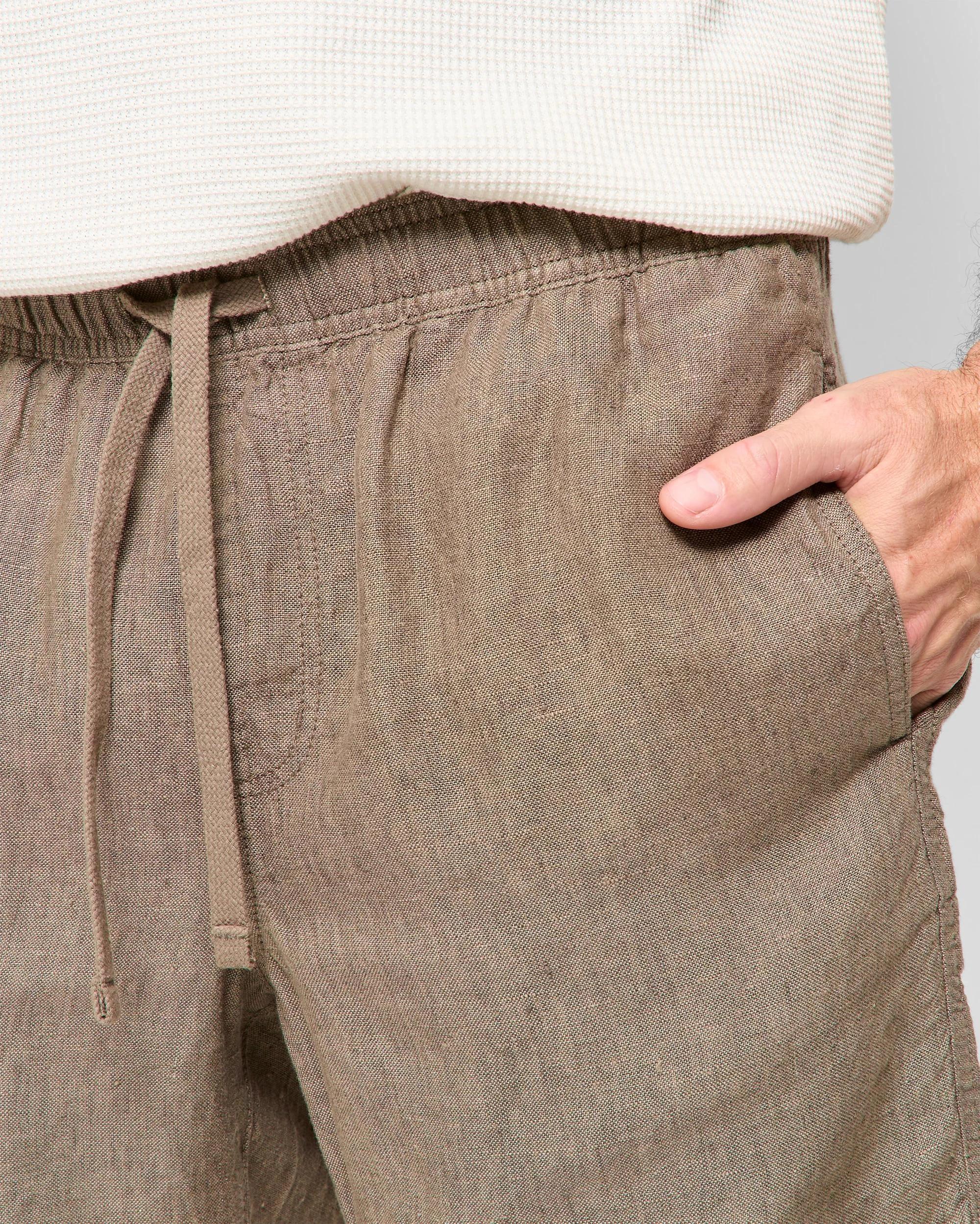 5 Target European Linen Shorts MUSHROOM, 5 of 6